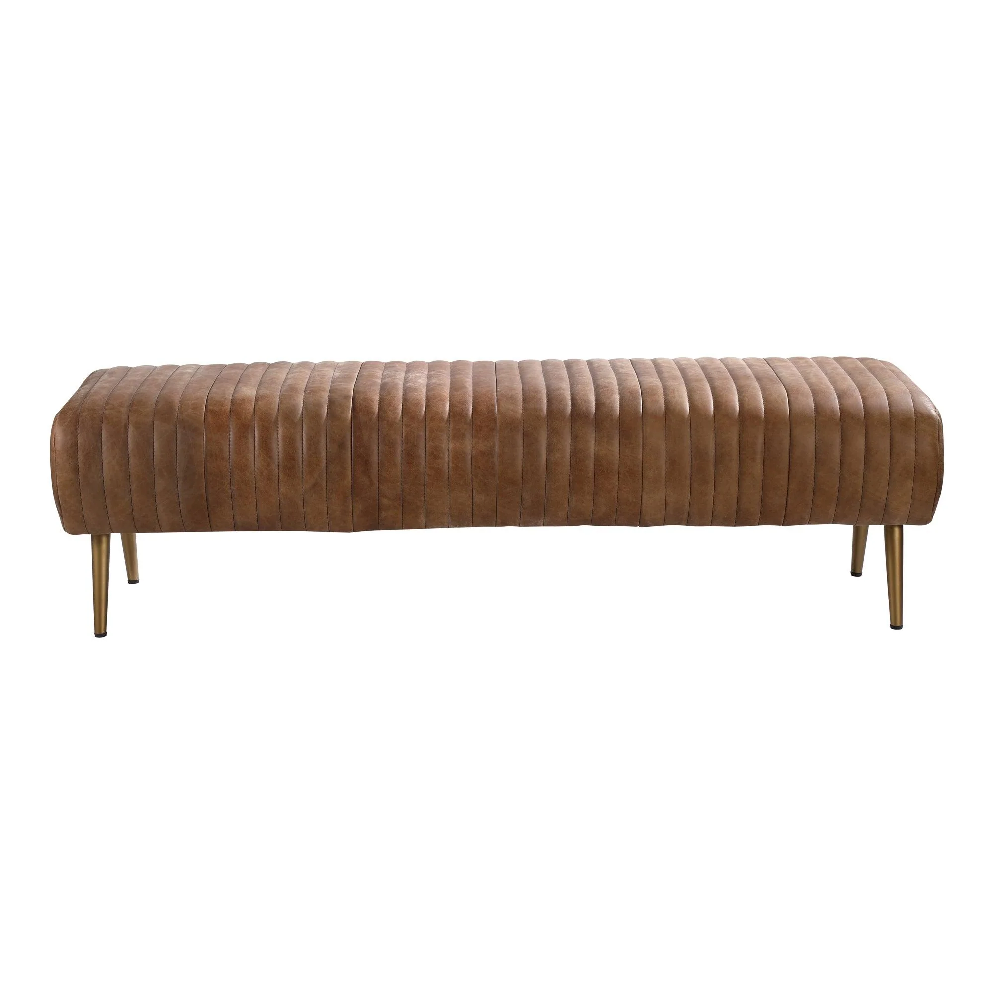 Endora Bench Open Road Brown Leather - Remutear