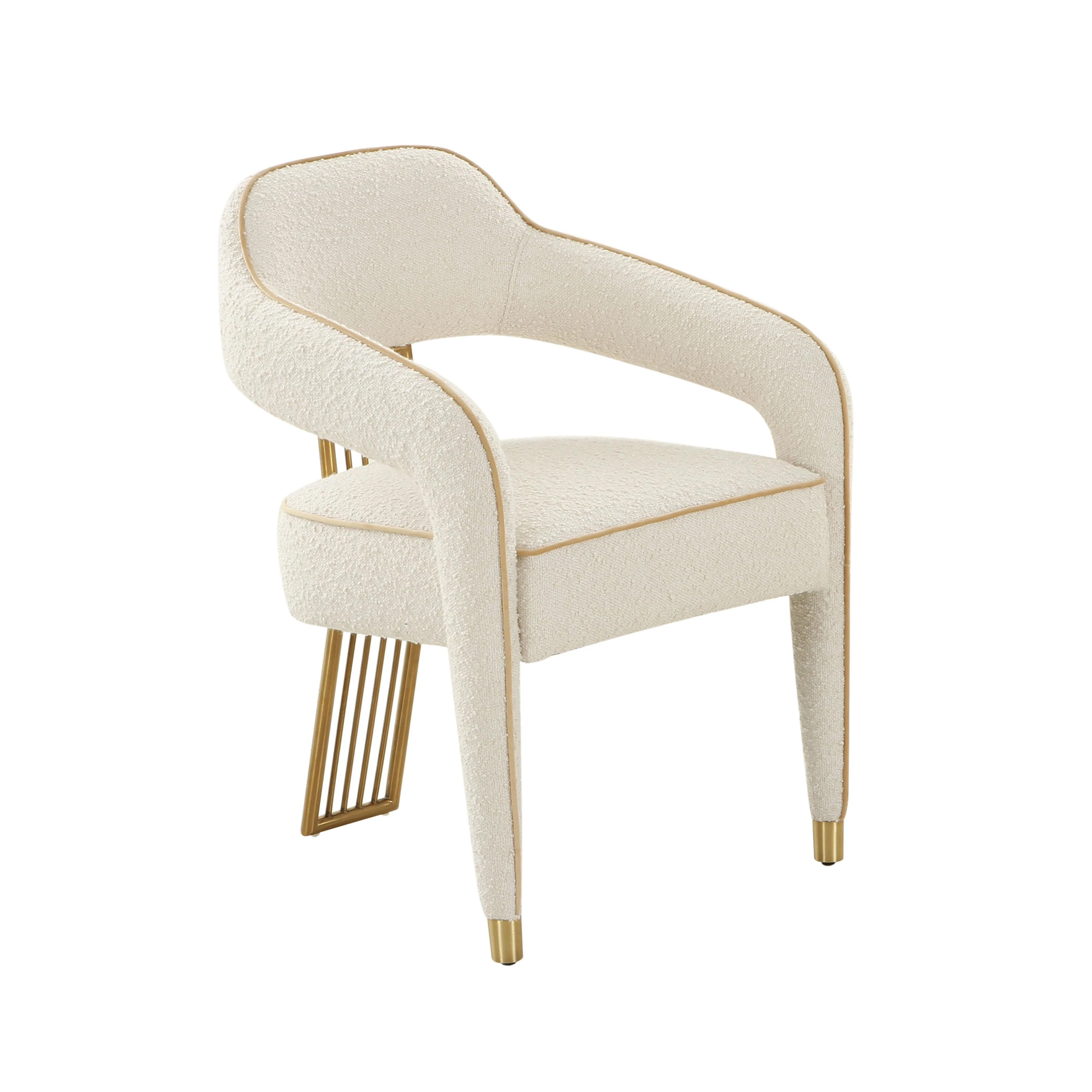 Corralis Cream Boucle Dining Chair - Remutear