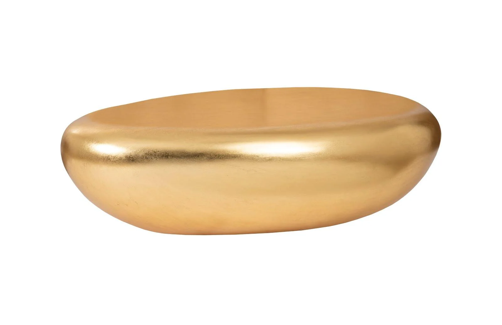 River Stone Coffee Table, Gold Leaf, Large - Remutear