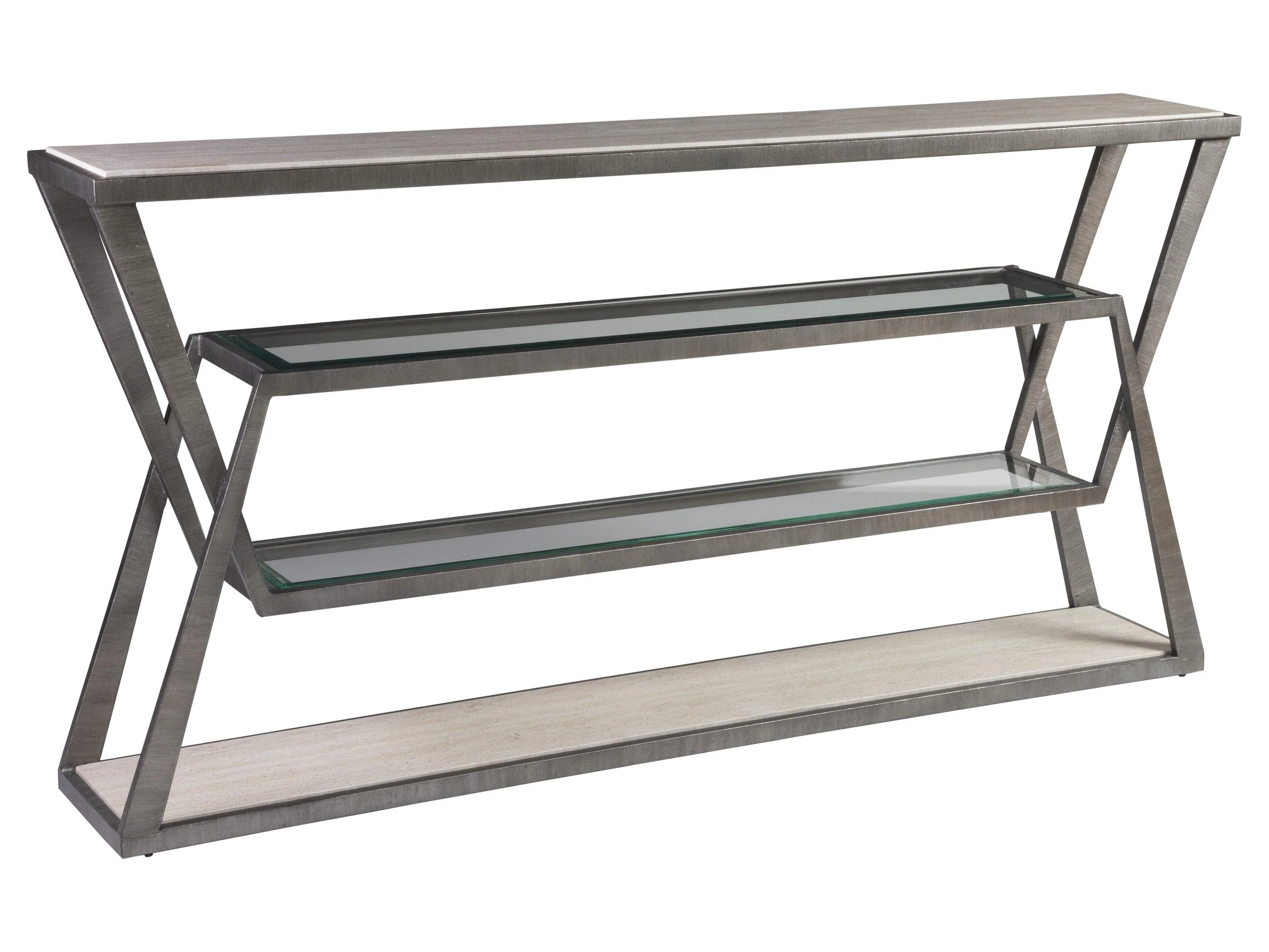 Signature Designs Adamo Silver Gray Console - Remutear