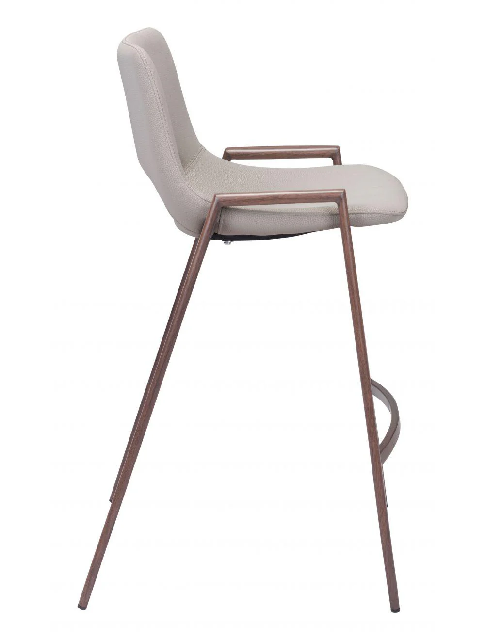 Desi Counter Chair (Set of 2) Beige & Walnut - Remutear