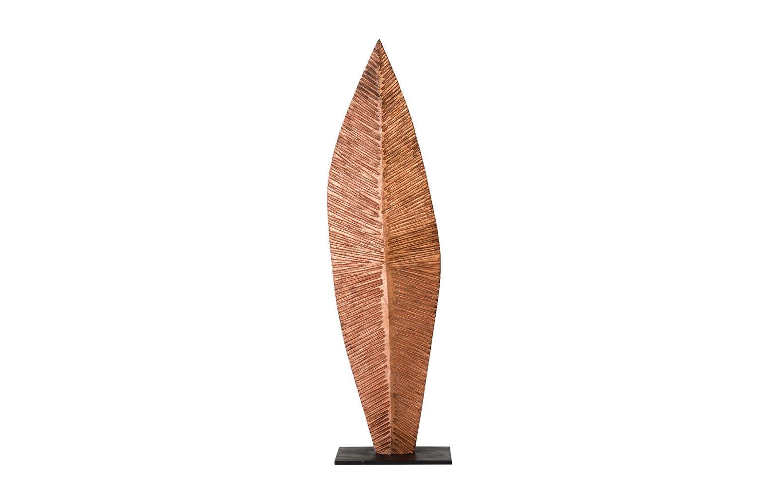 Carved Leaf on Stand, Copper Leaf, MD - Remutear