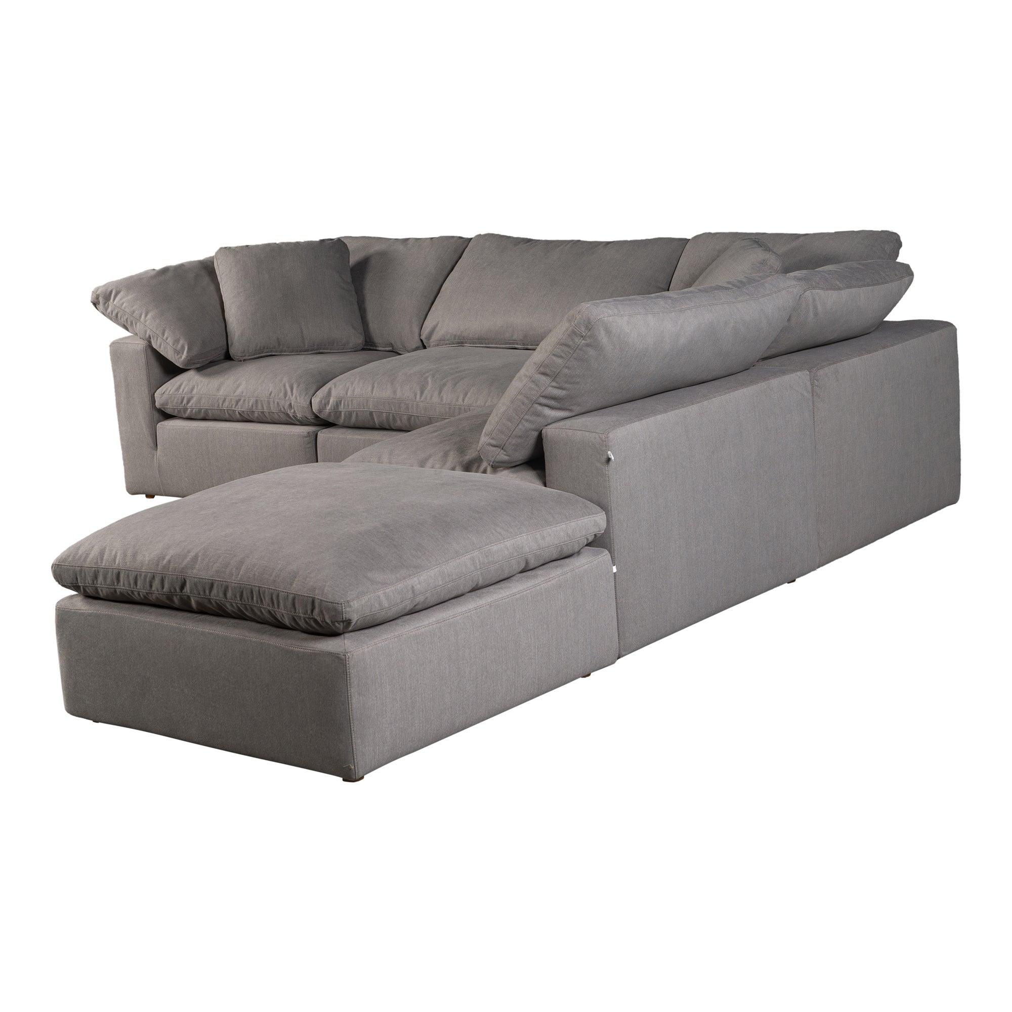 Terra Condo Dream Modular Sectional Performance Fabric Light Grey - Remutear