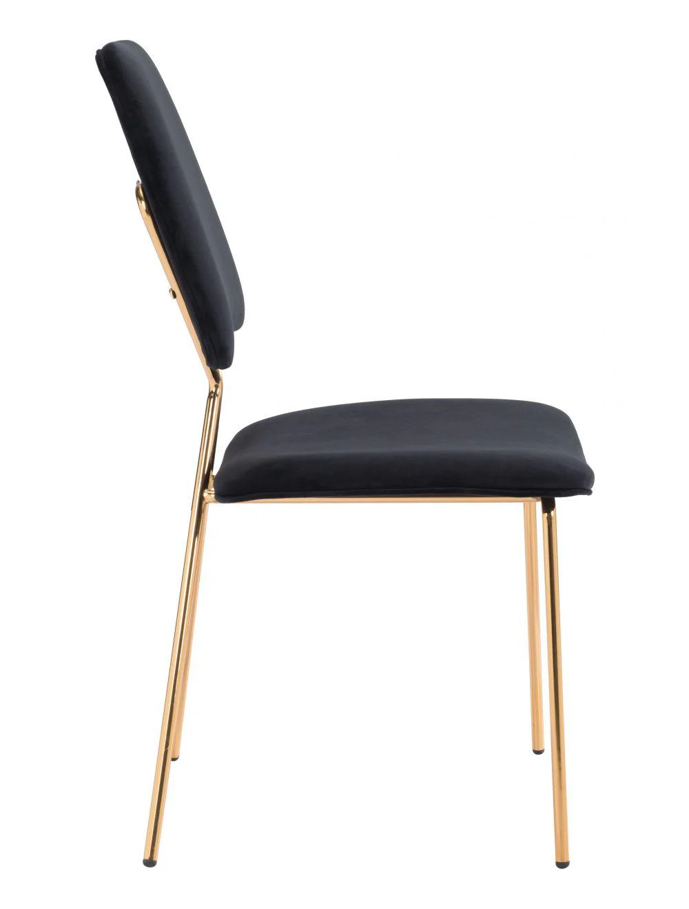 Chloe Dining Chair (Set of 2) Black & Gold - Remutear