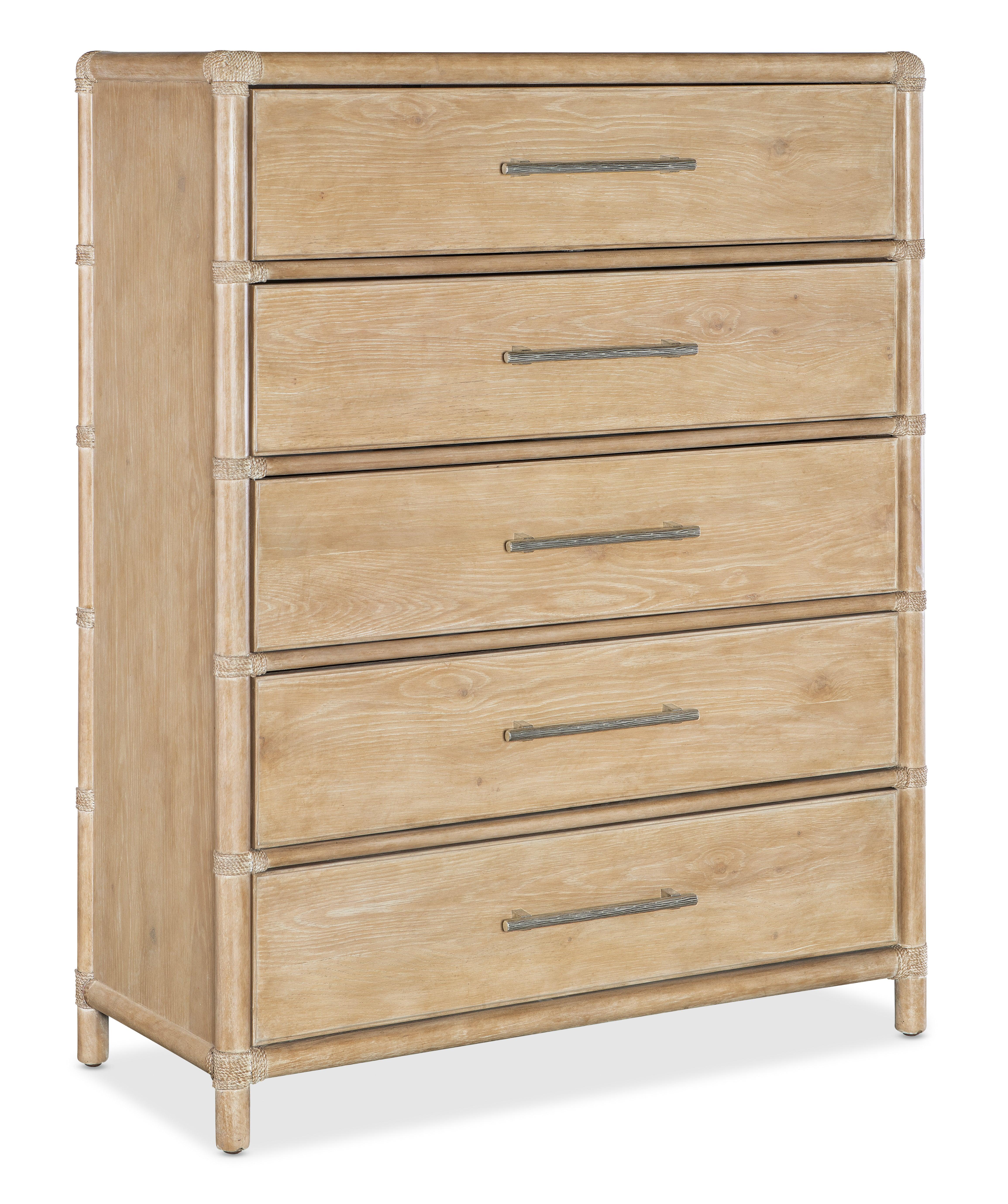 Retreat Pole Rattan Five-Drawer Chest - Remutear