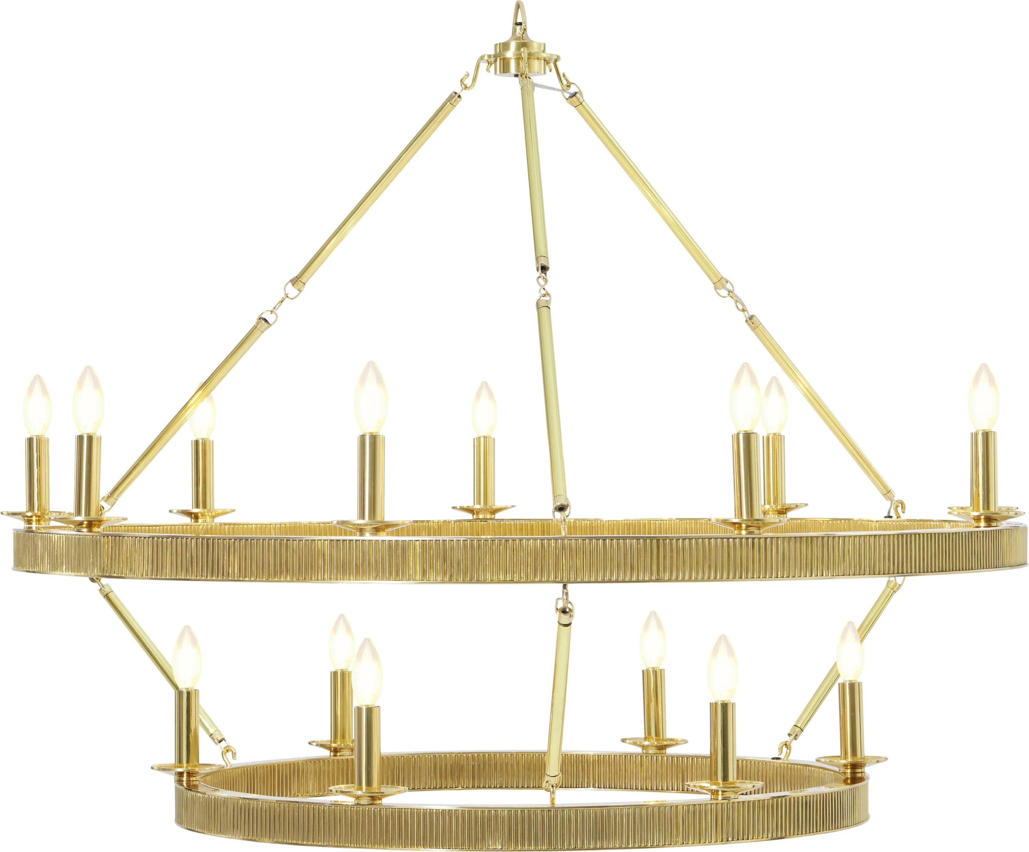 Simon Grande Stack Round 18 Light Chandelier - Remutear
