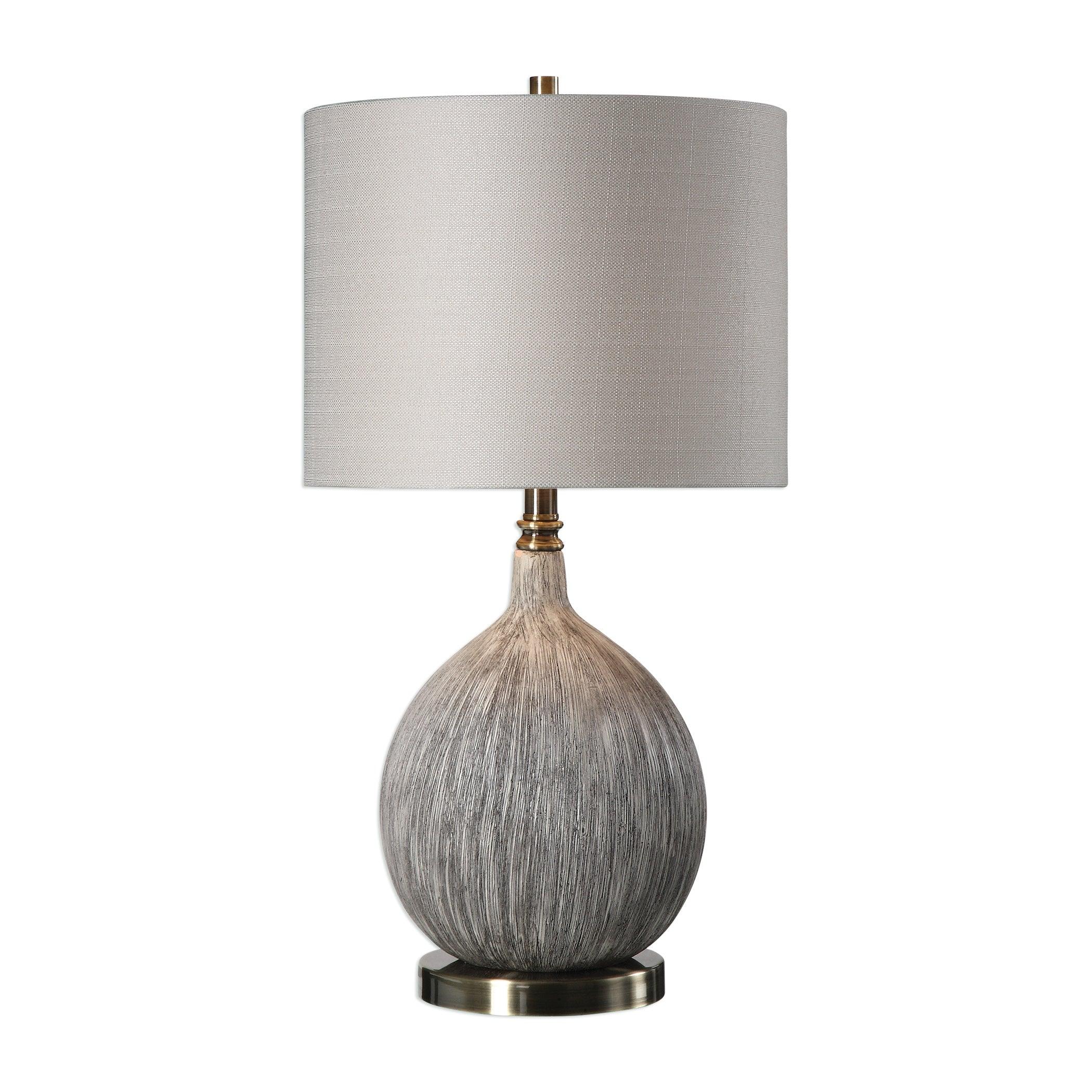 HEDERA TEXTURED IVORY TABLE LAMP - Remutear
