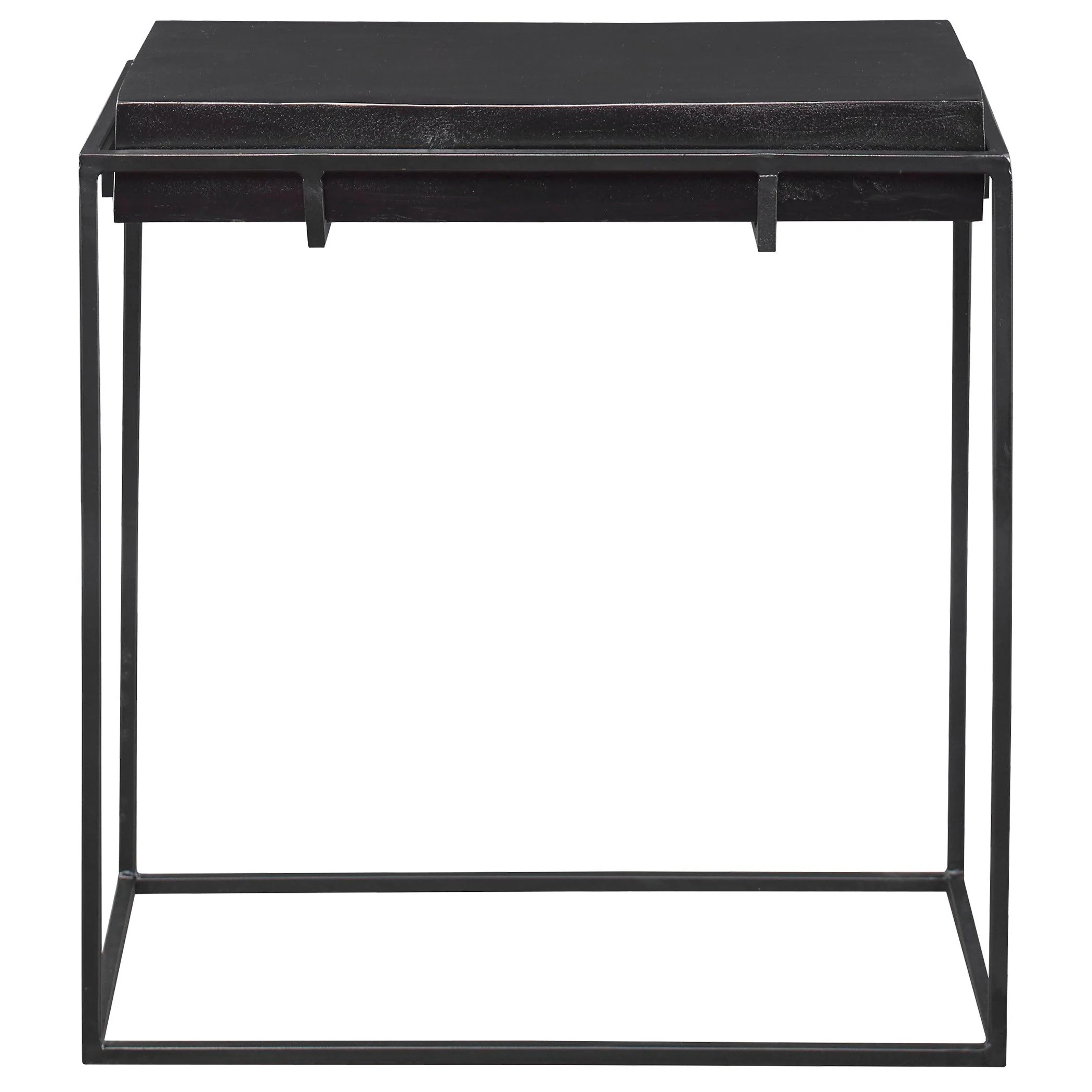 Telone Modern Black Side Table - Remutear