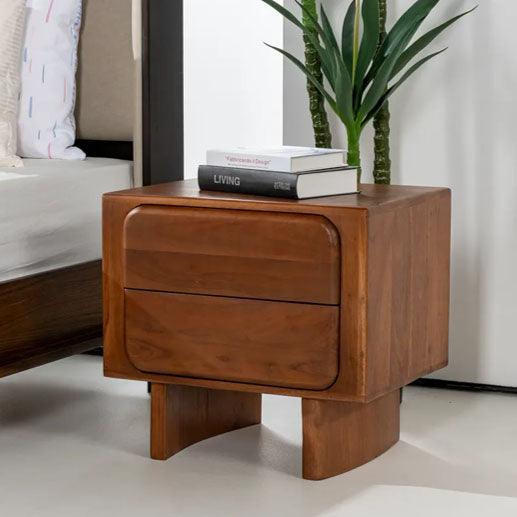 FINLEY 2 DRAWER WOOD NIGHTSTAND - Remutear