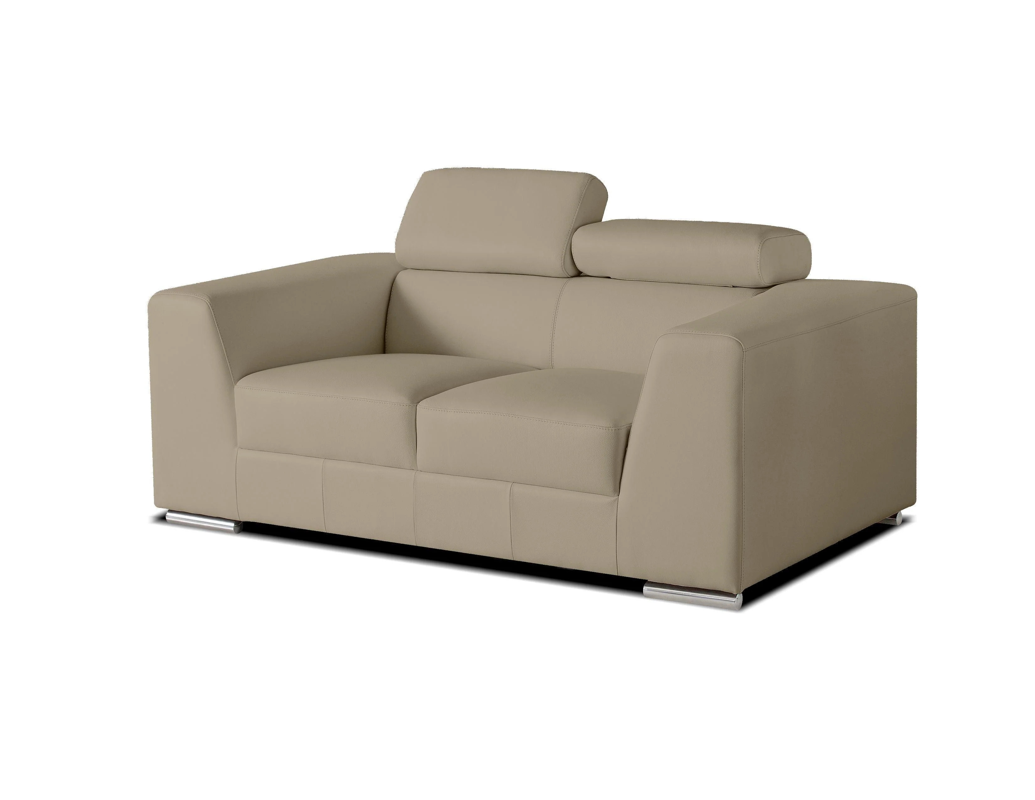 ICON Loveseat Adjustable Headreat / Polished Steel Legs - Remutear