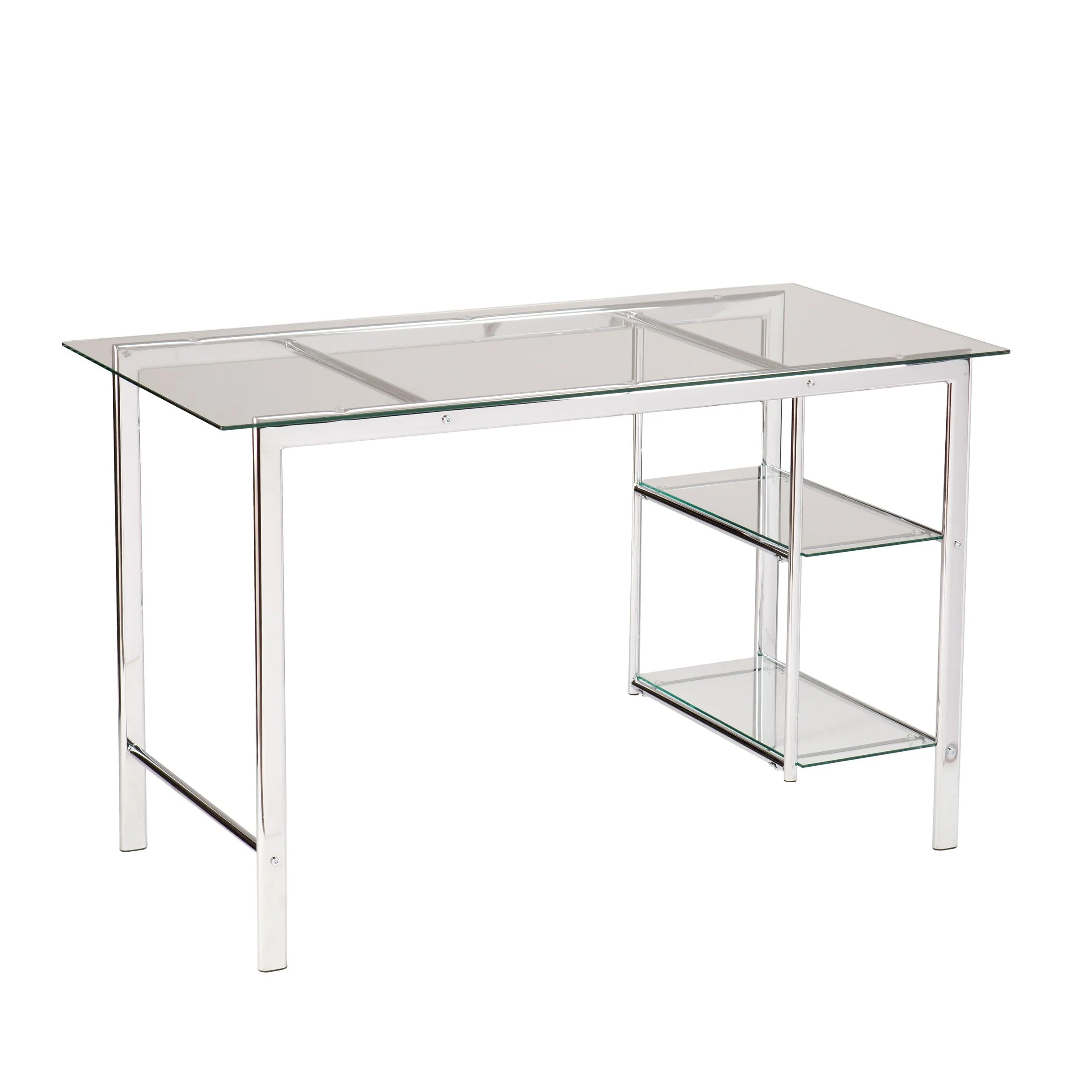 Oslo Chrome/Glass Desk - Remutear
