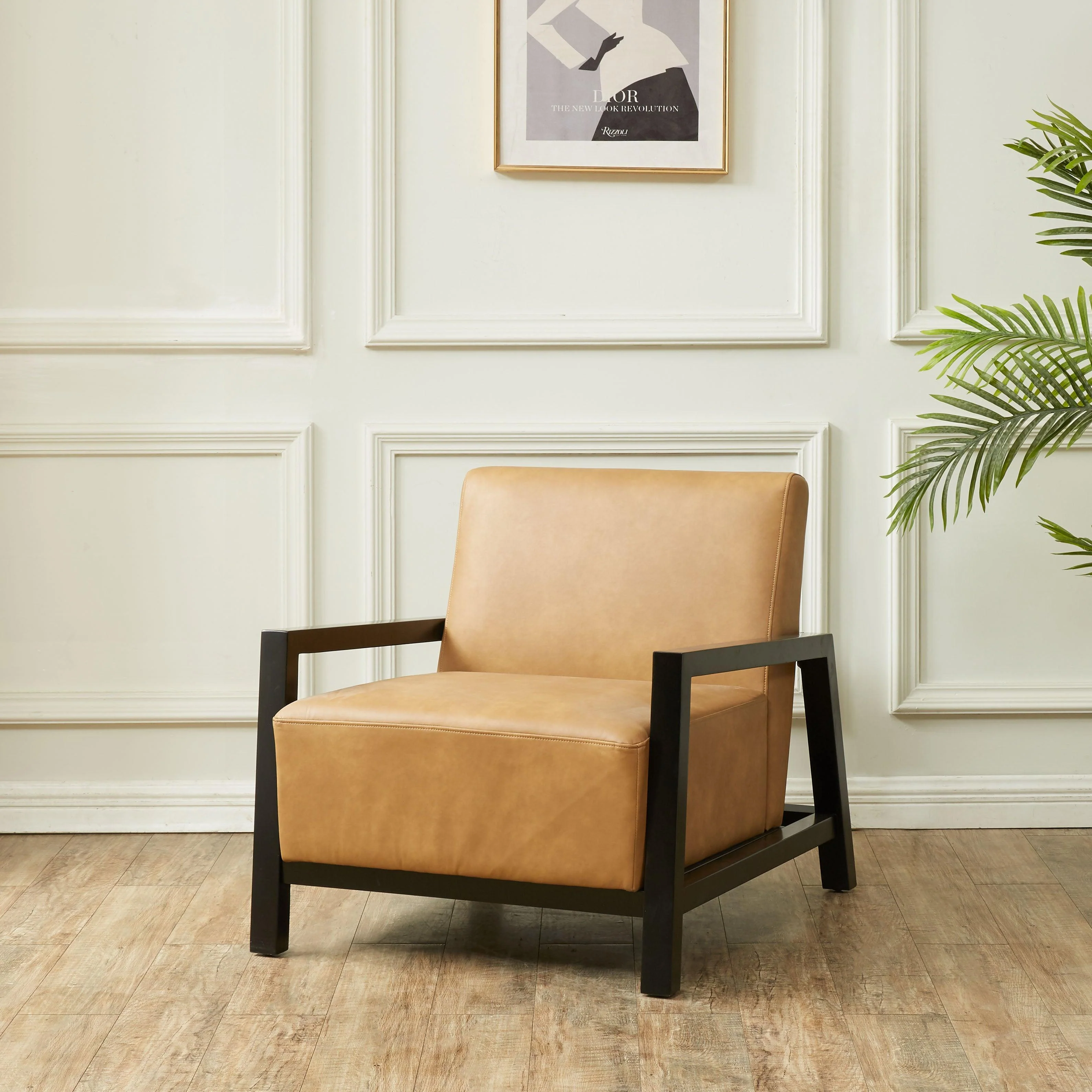 ROSELLE VEGAN LEATHER ACENT CHAIR - Remutear