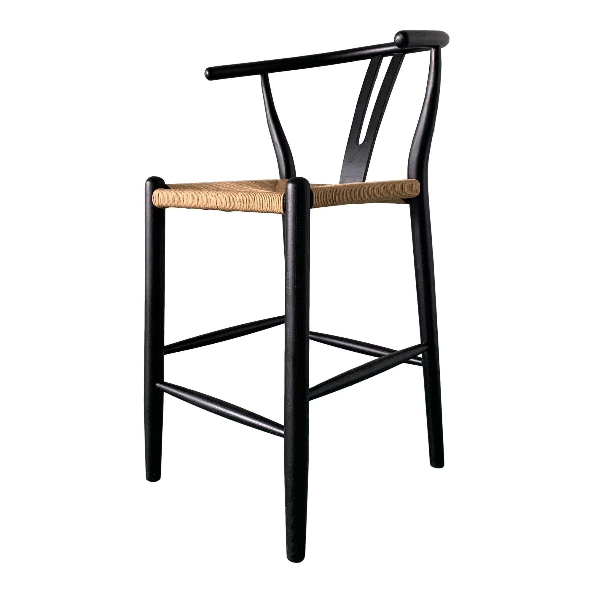 Ventana Counter Stool Black And Natural - Remutear