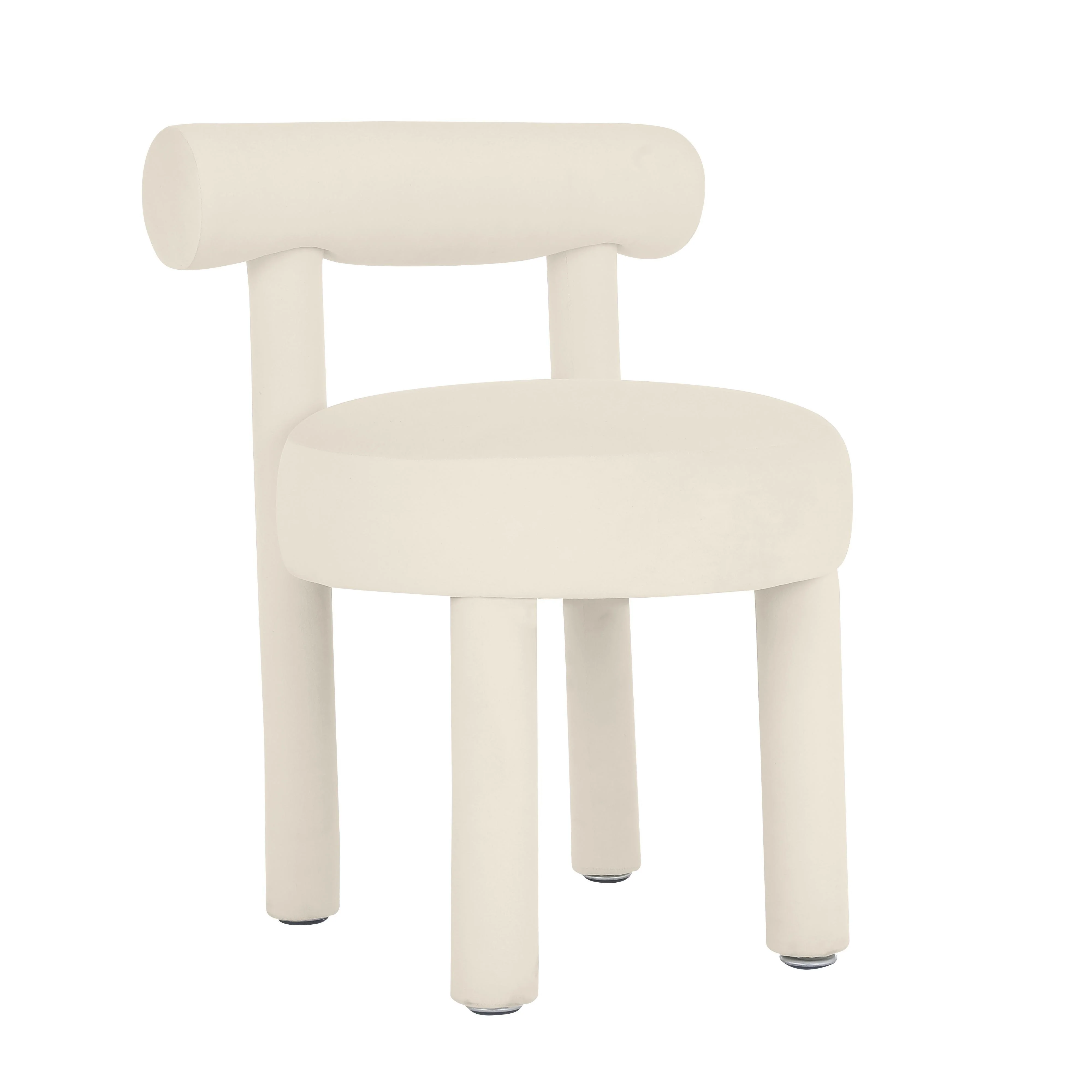 Carmel Cream Velvet Dining Chair - Remutear