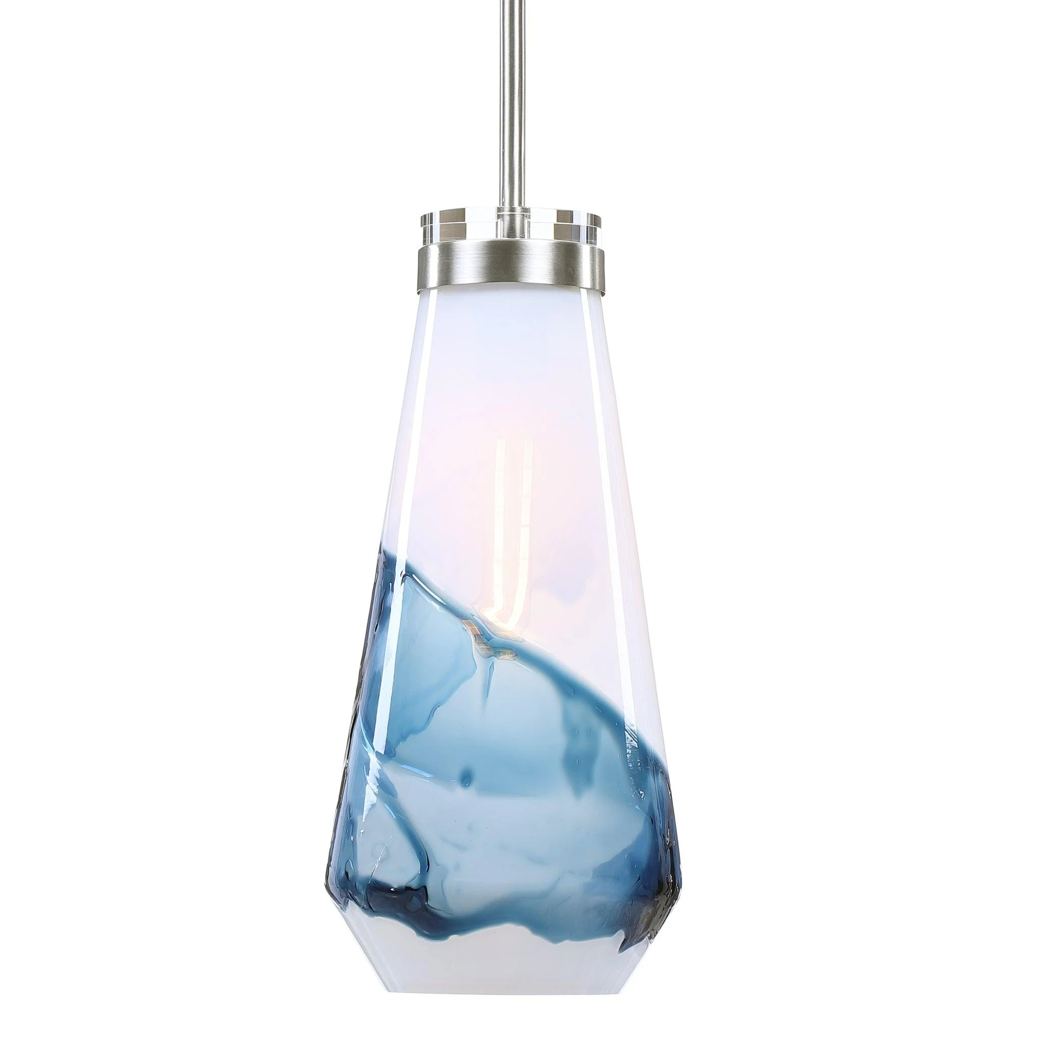 WINDSWEPT BLUE & WHITE 1 LIGHT MINI PENDANT - Remutear