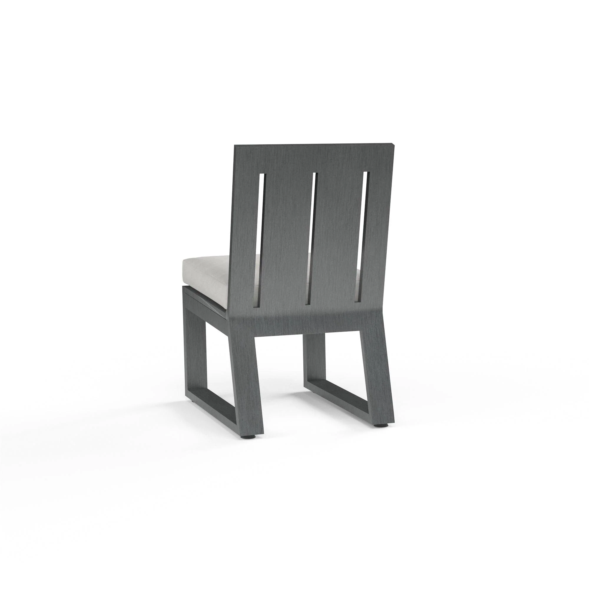 Redondo Armless Dining Chair in Cast Silver, No Welt - Remutear