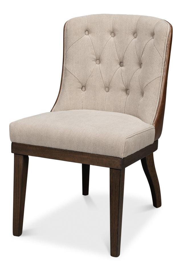 Lyra Side Chair - Fabric & Leather - Remutear