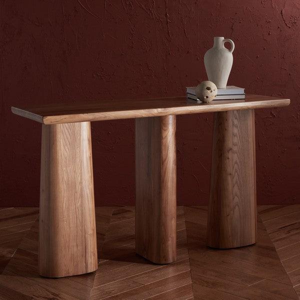 RYLLAE ELM WOOD CONSOLE TABLE - Remutear