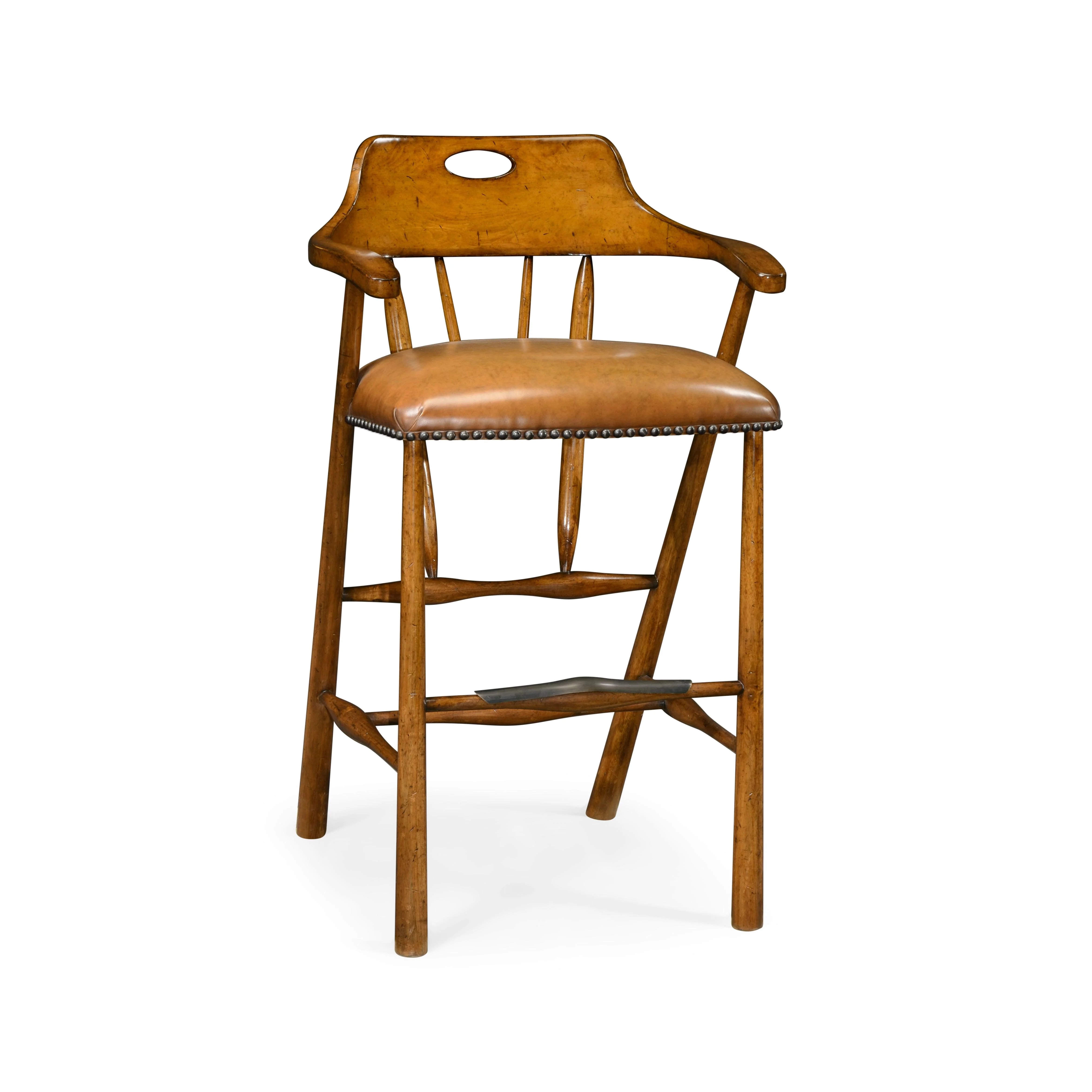 Casual Accents Country Walnut Smokers Barstool - Remutear