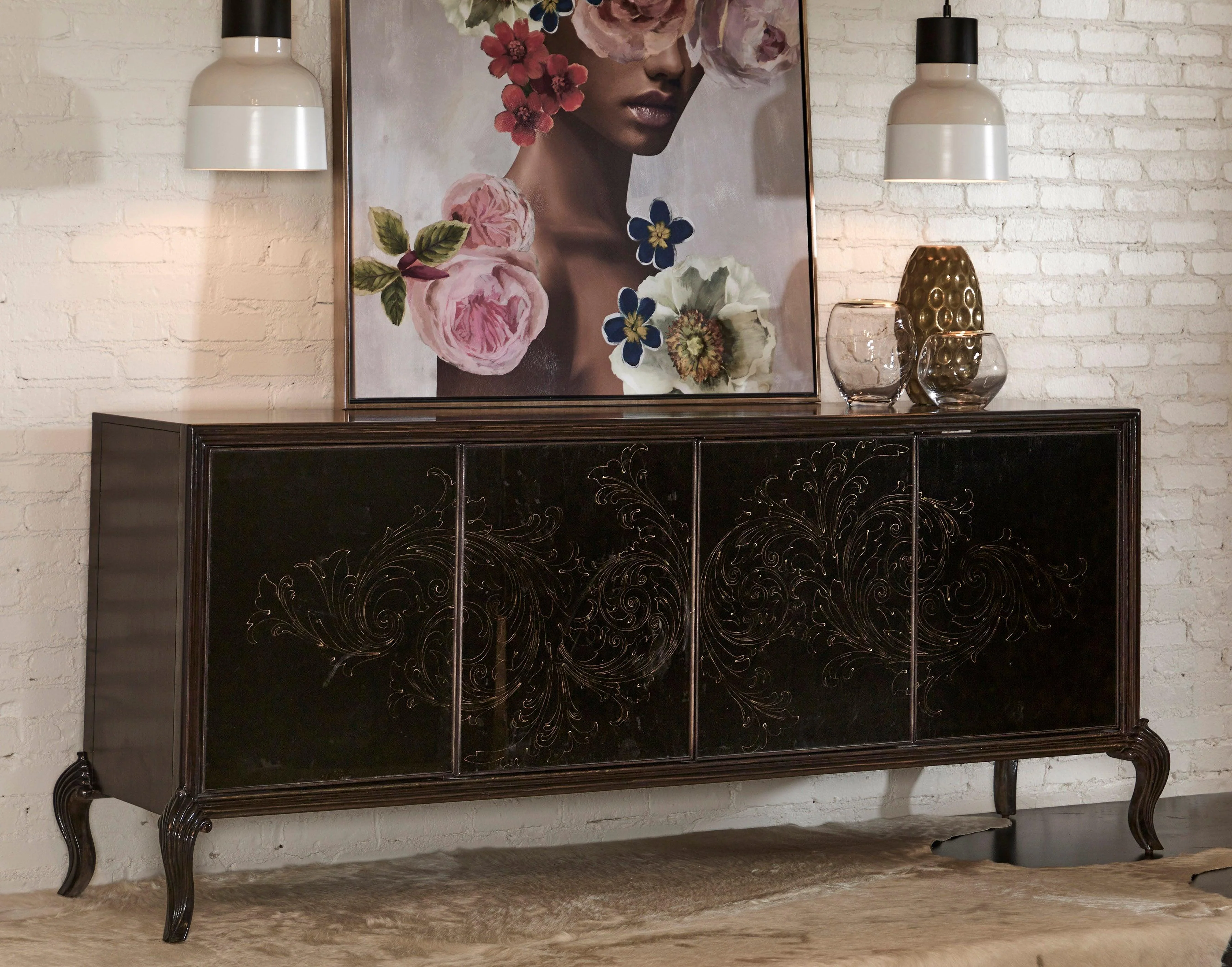 4 Door Media Credenza - Remutear