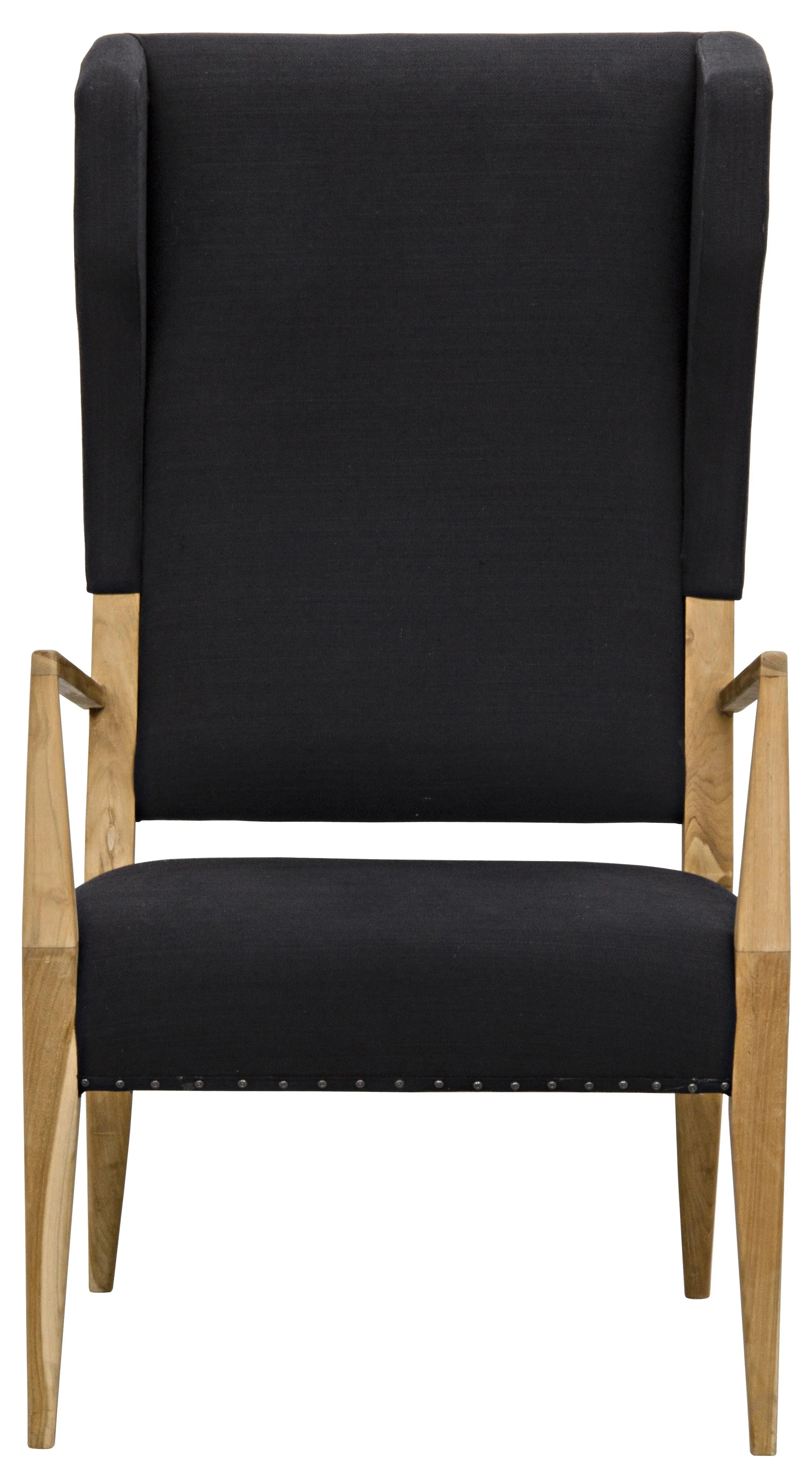 Narciso Chair, Teak with Black Woven Fabric - Remutear