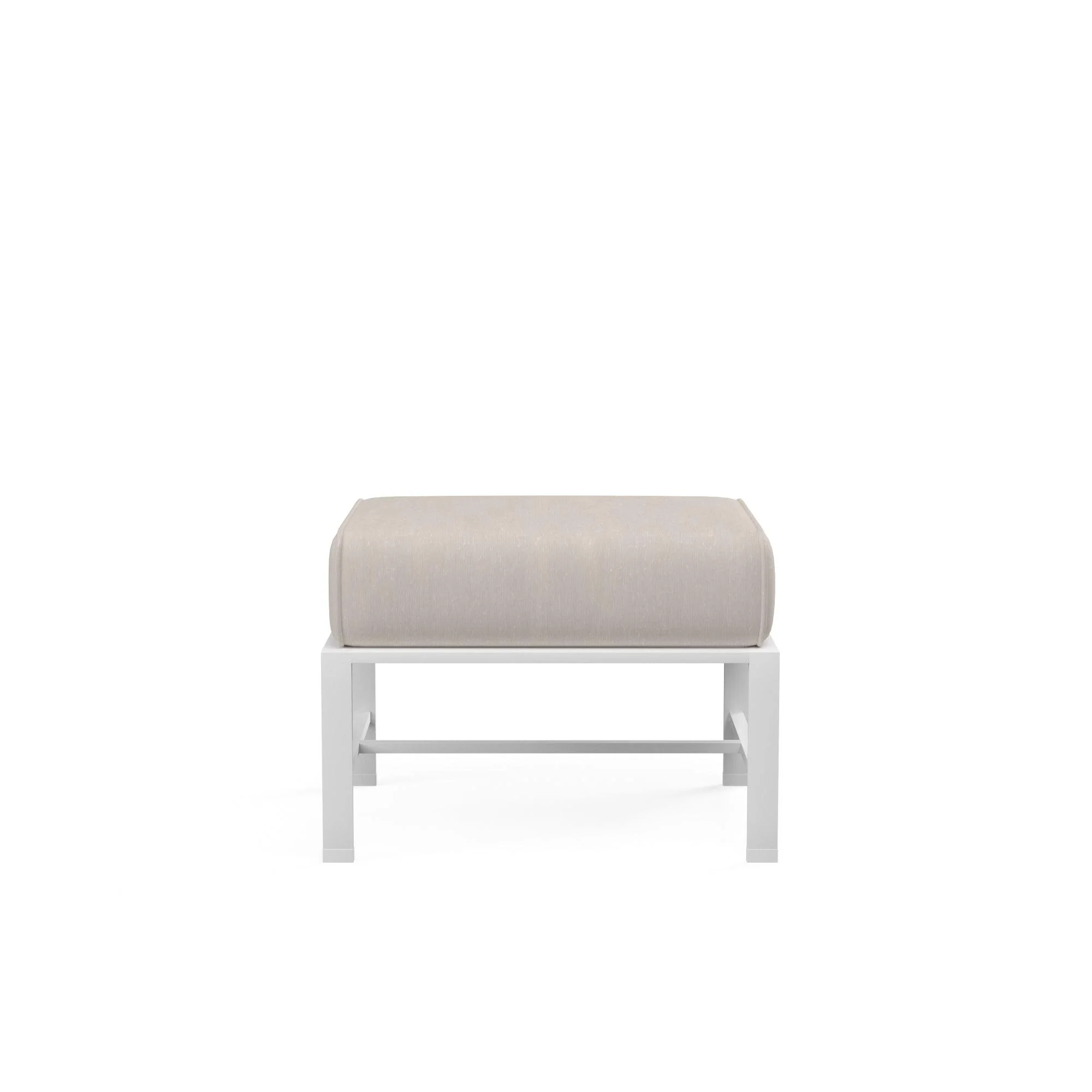 Bristol Ottoman in Canvas Flax w/ Self Welt - Remutear