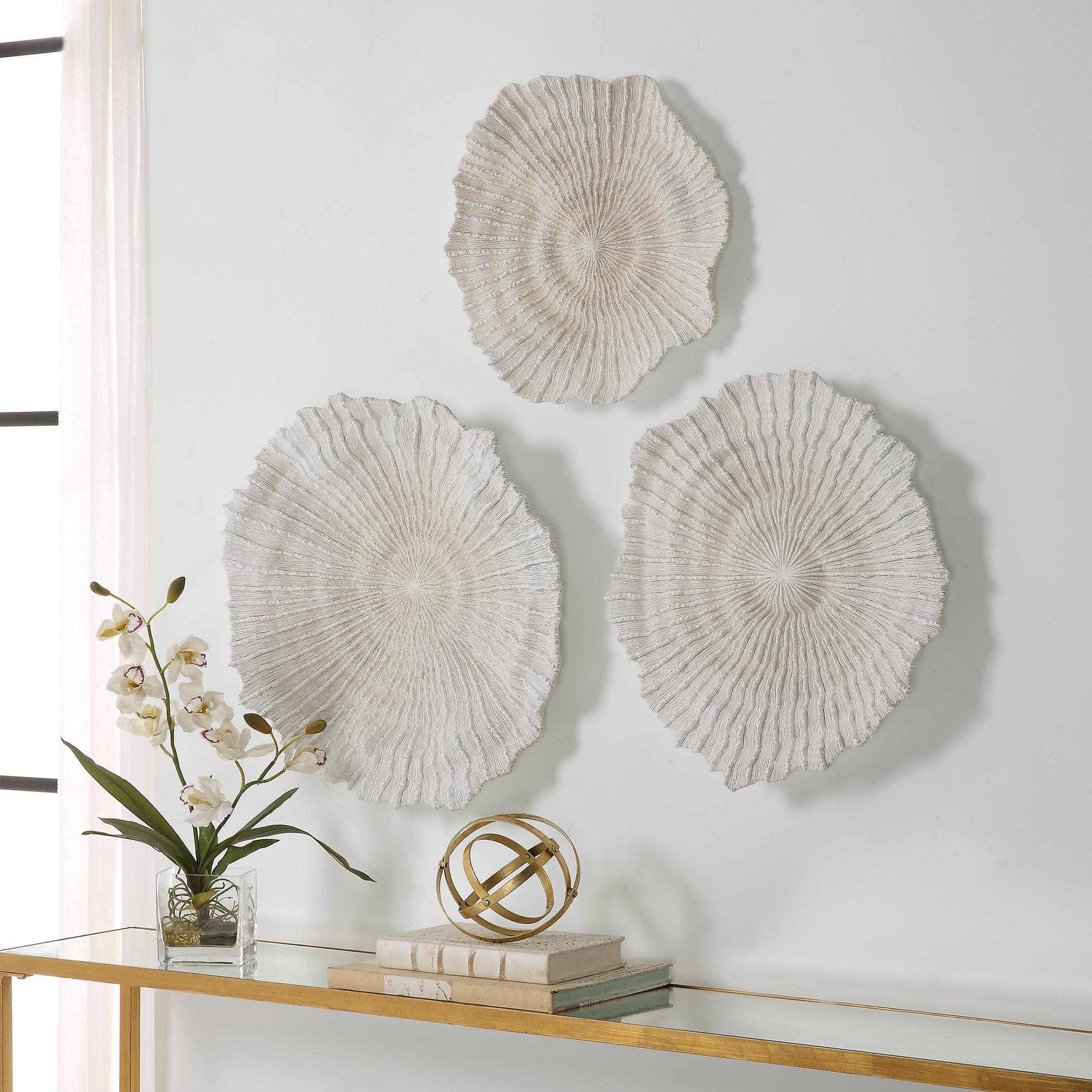 Ocean Gems Coral Wall Decor, Set/3 - Remutear