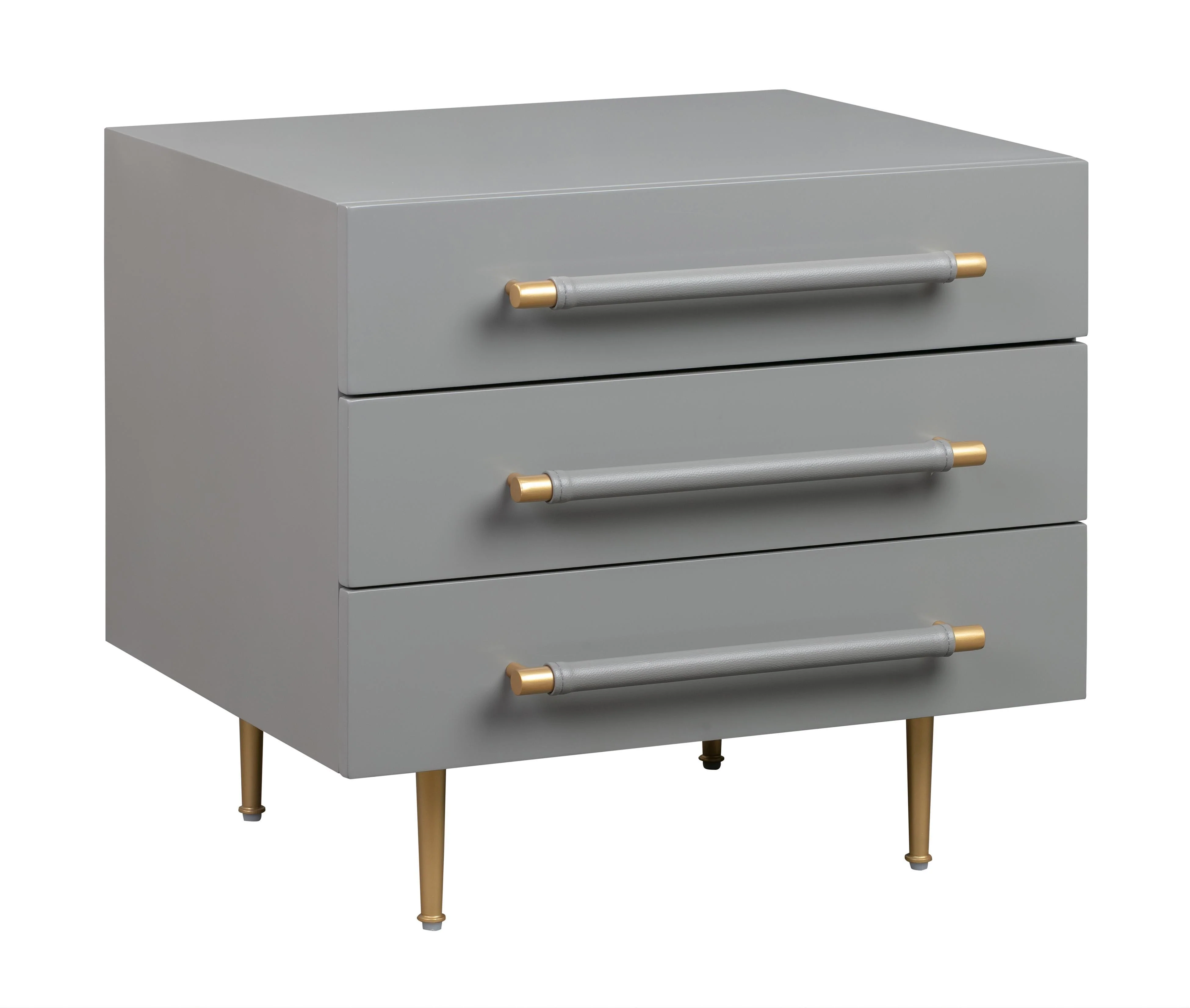 Trident Grey Nightstand - Remutear
