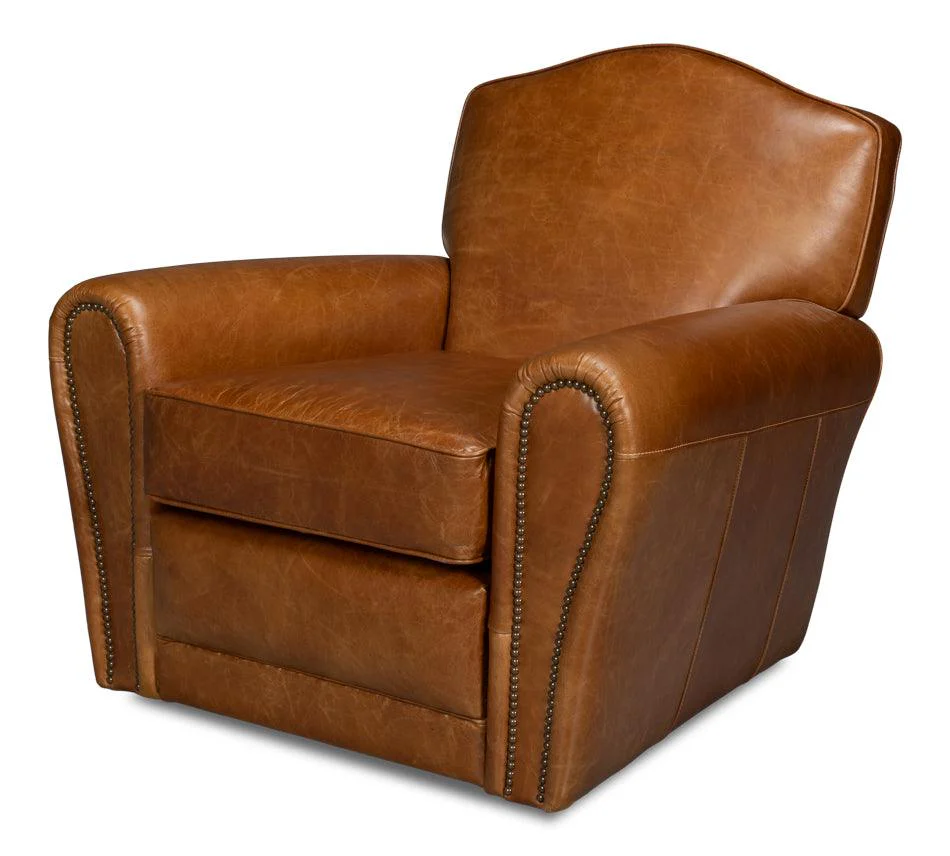 Elite French Club Swivel Chair Cuba Brn - Remutear
