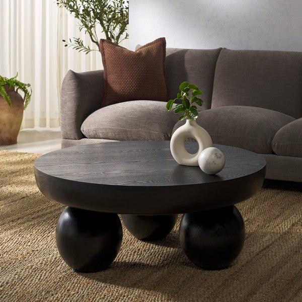 Hayliette Round Wood Coffee Table - Remutear
