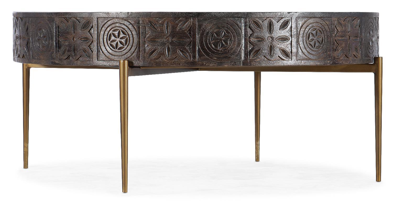 Commerce & Market Carved Round Cocktail Table - Remutear