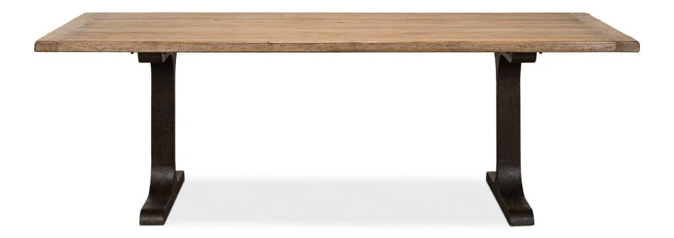 Decan Dining Table W/Iron Base - Remutear