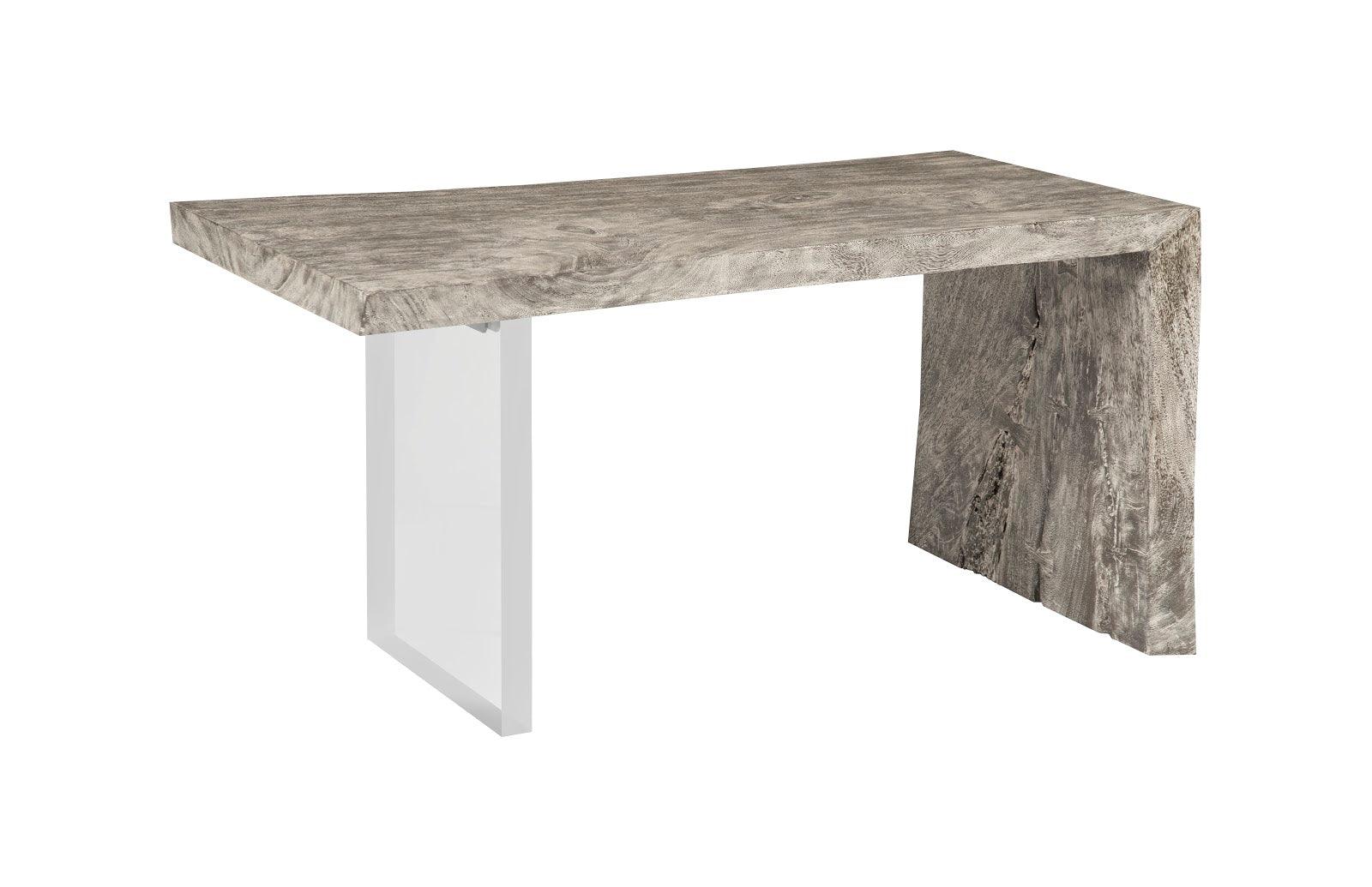 Austin Desk, Gray Stone, Acrylic Leg - Remutear