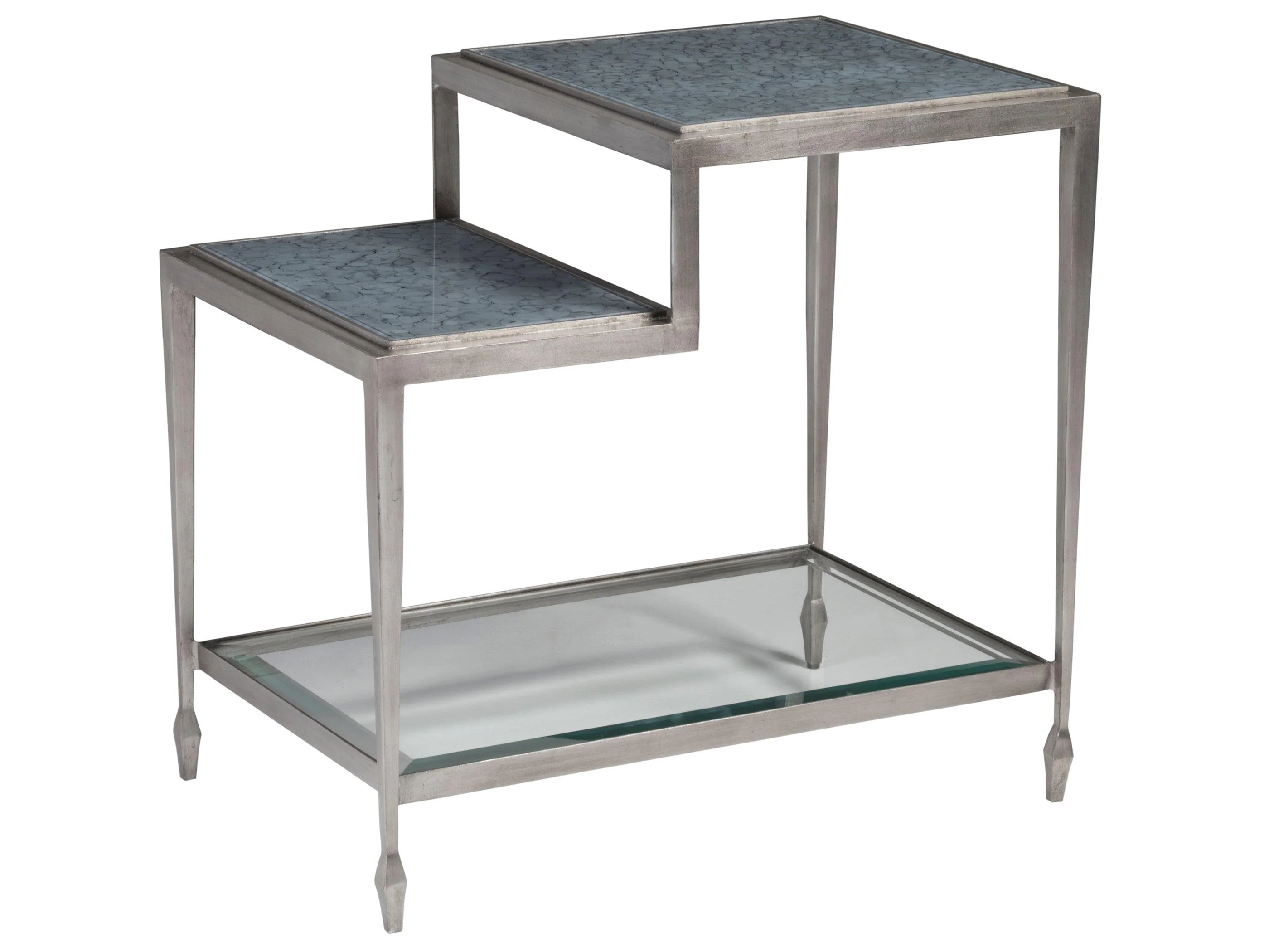 Signature Designs Sashay Silver Rectangular End Table - Remutear