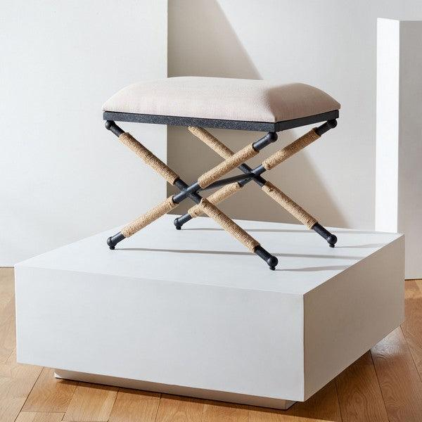 CARMELO HEMP WRAPPED OTTOMAN - Remutear