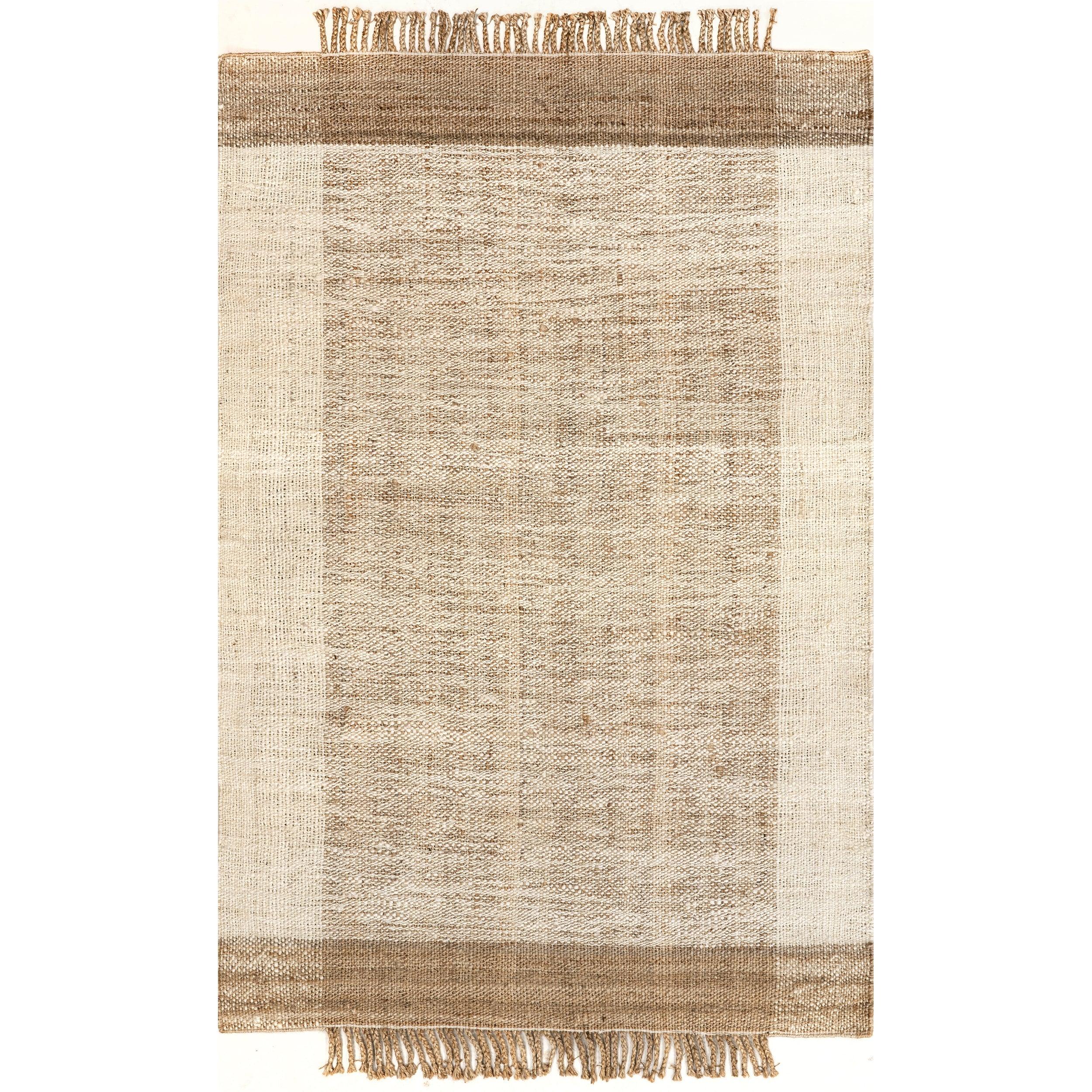 Fletcher Casual Jute Middle Tassel Area Rug - Remutear