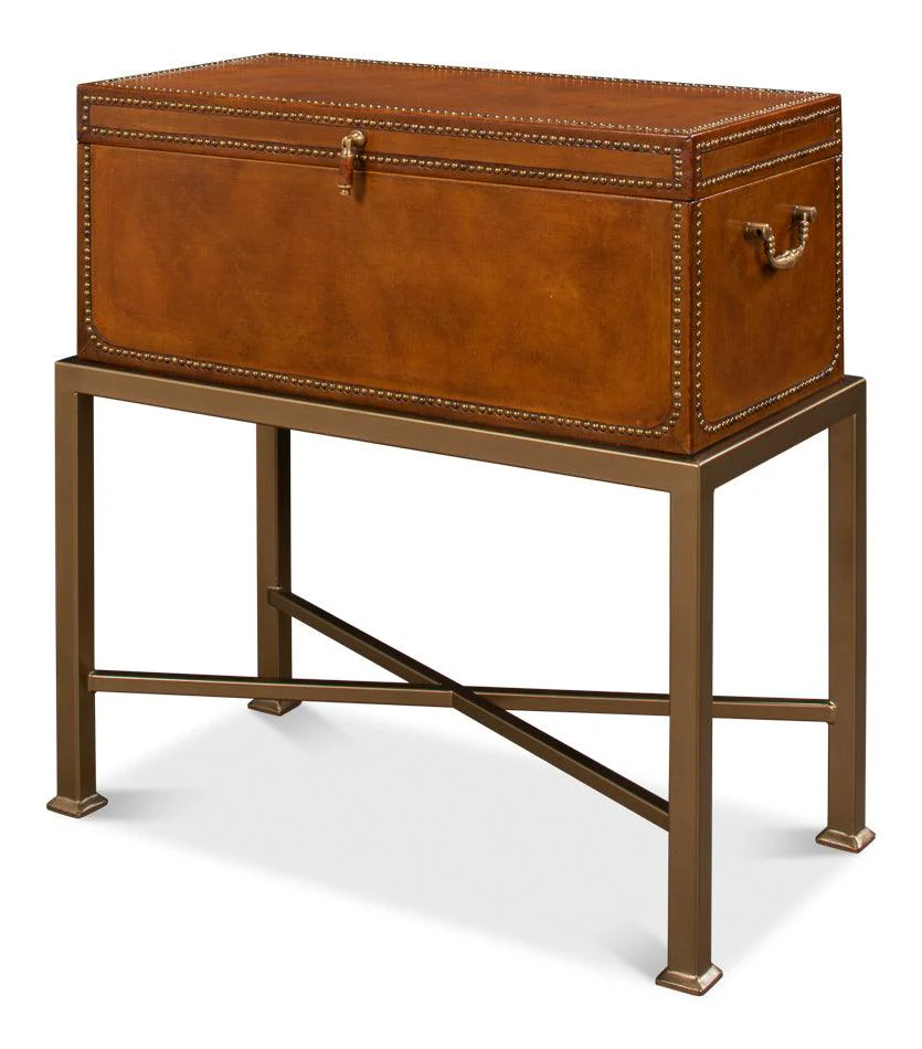 Remington Leather Box On Stand - Remutear