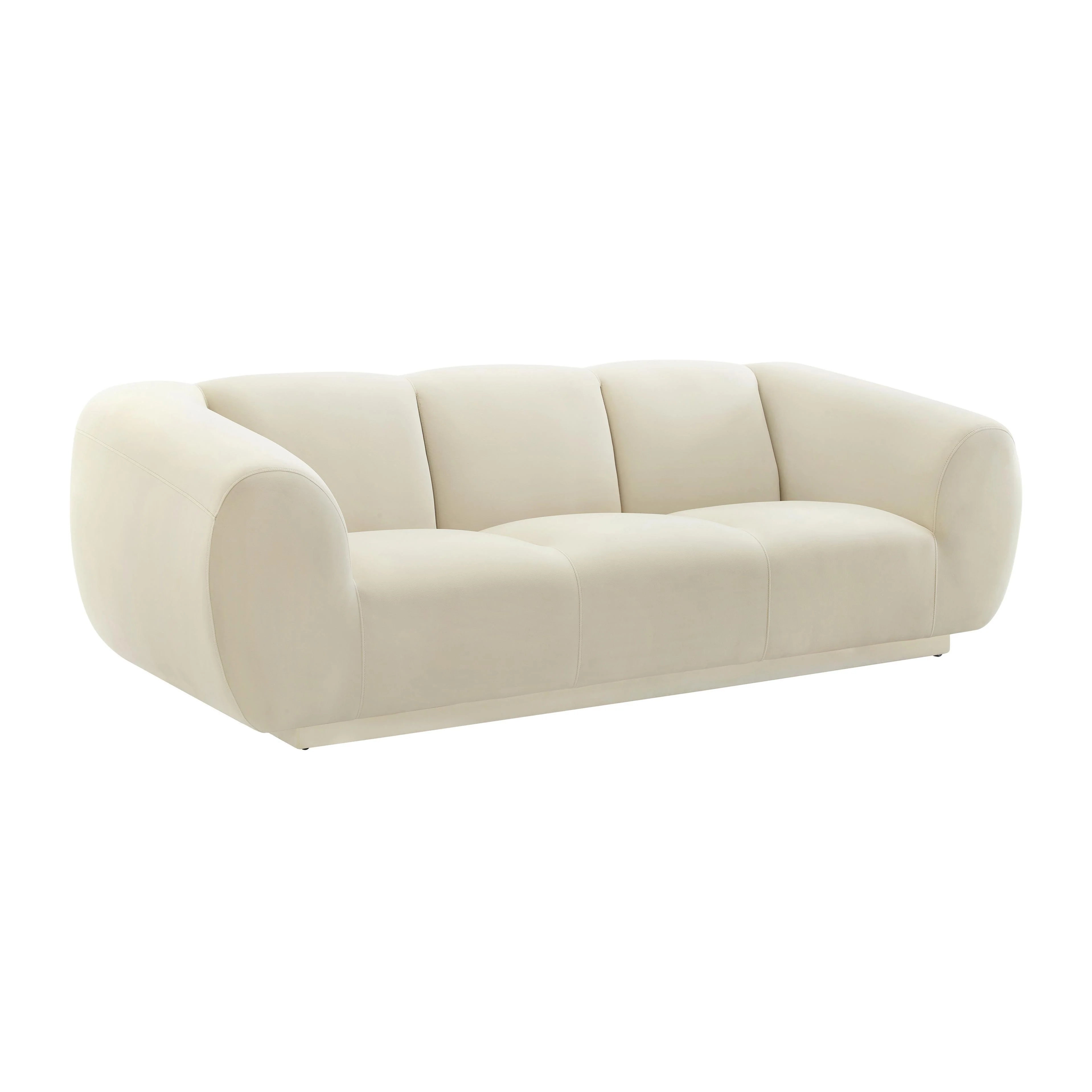 Emmet Cream Velvet Sofa - Remutear
