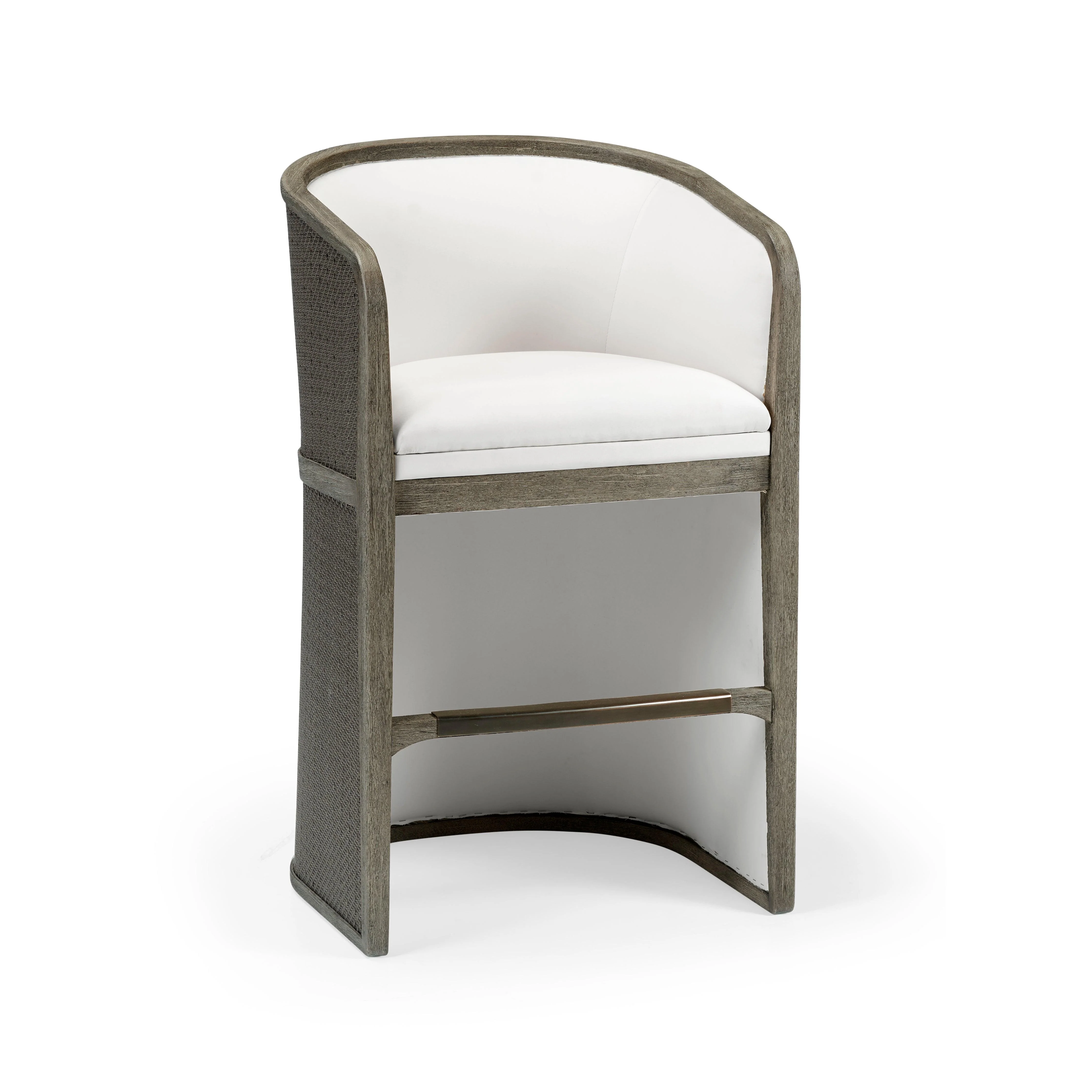 Modern Accents Grey Rattan Tub Bar Stool - Remutear