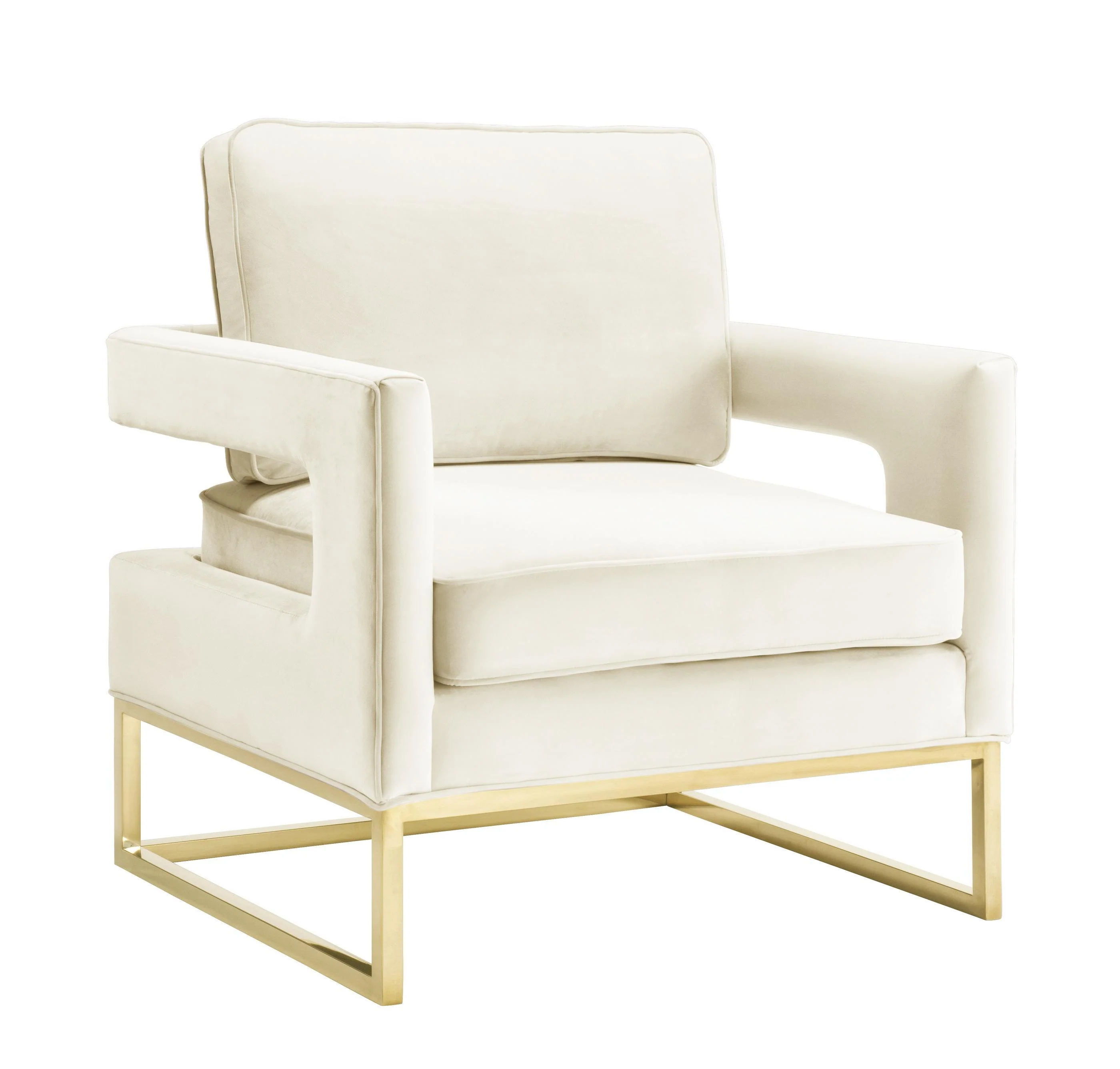 Avery Cream Velvet Chair - Remutear