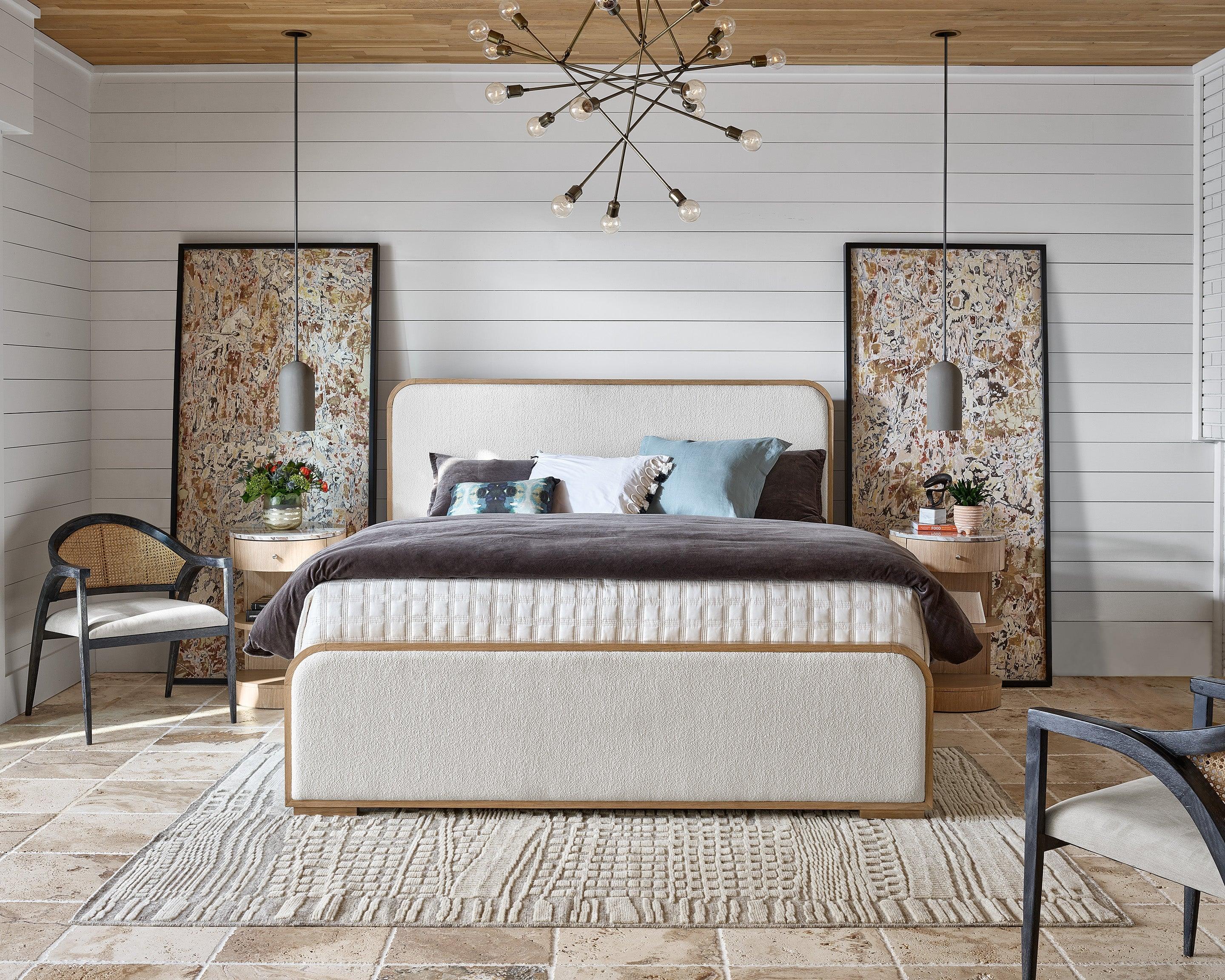 Modern Nomad Upholstered Panel Bed - Remutear