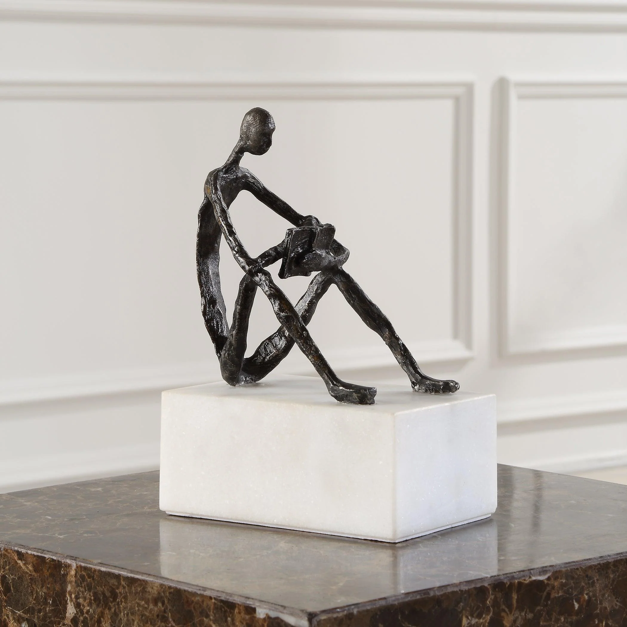 Sit Back, Relax And Read, Iron Sculpture - Remutear