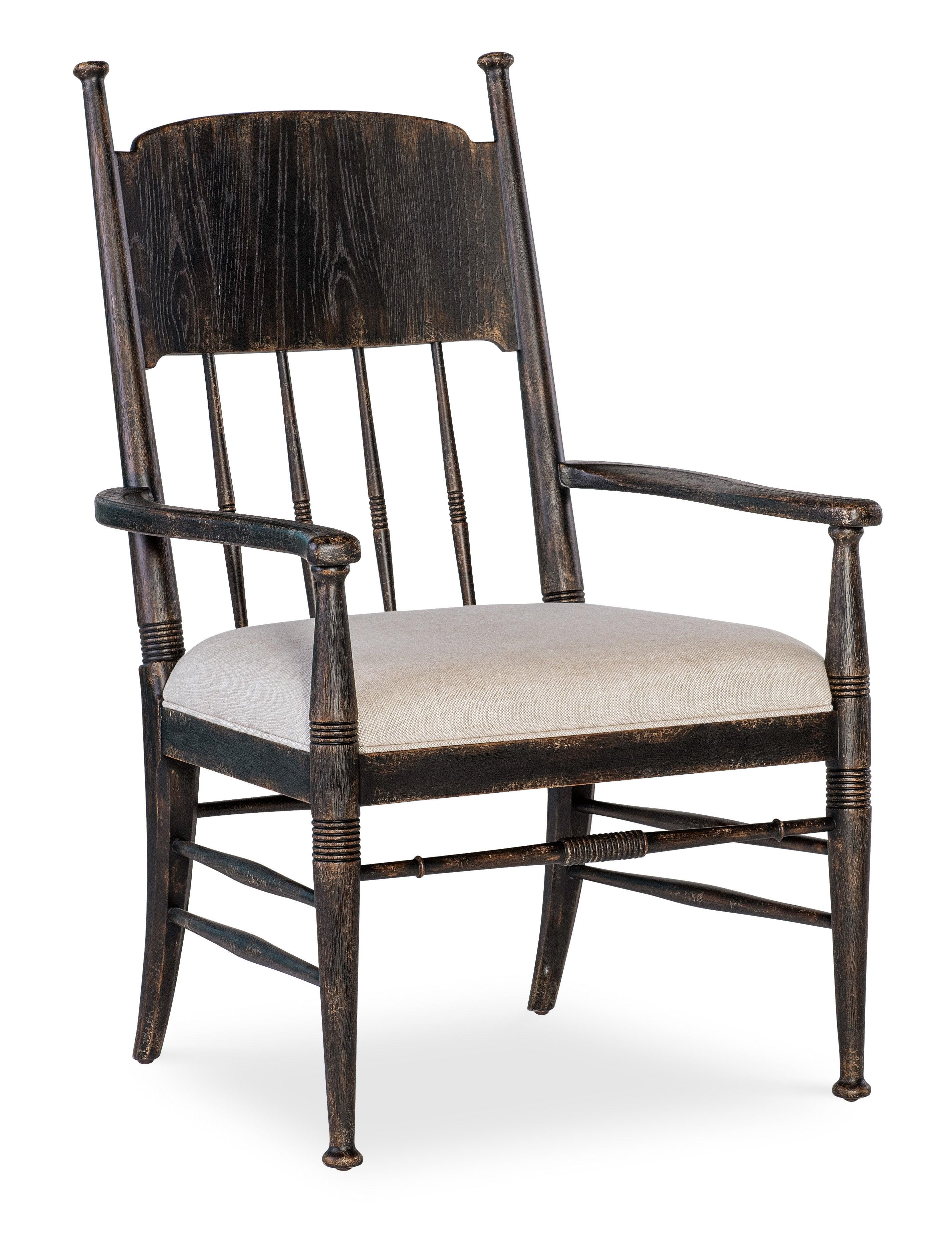 Americana Upholstered Seat Arm Chair - Set of 2 - Molasses - Remutear