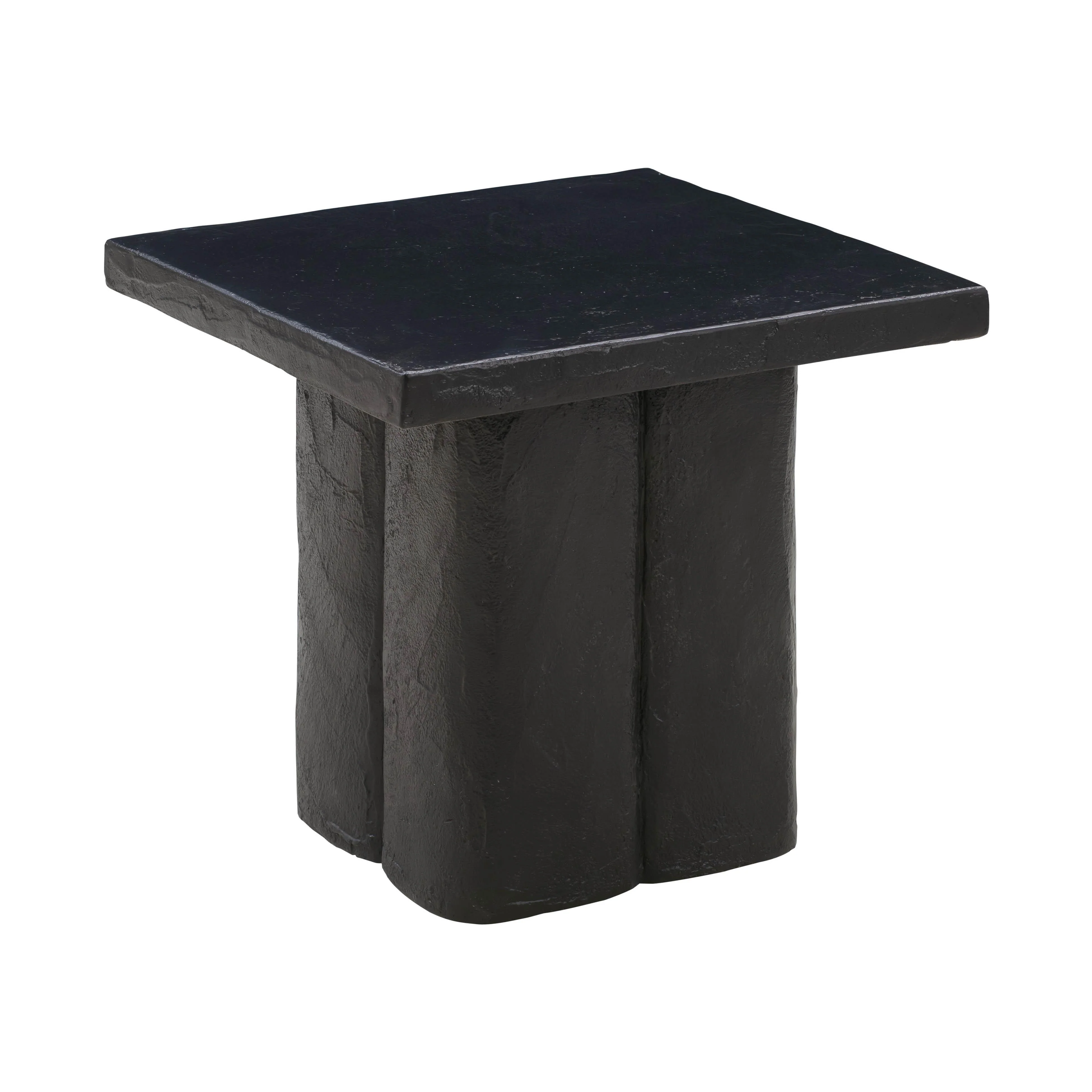 Kayla Black Concrete Side Table - Remutear