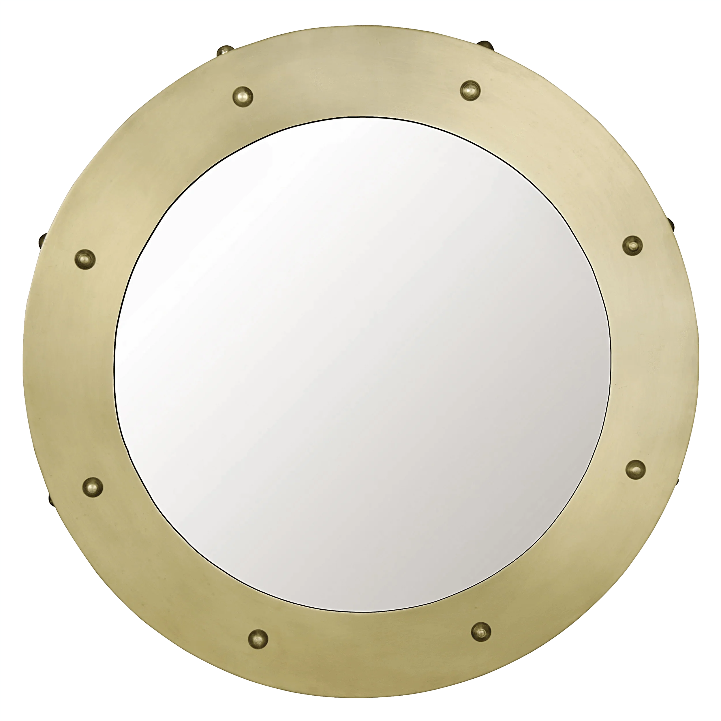 Clay Mirror, Large, Metal with Brass Finish - Remutear