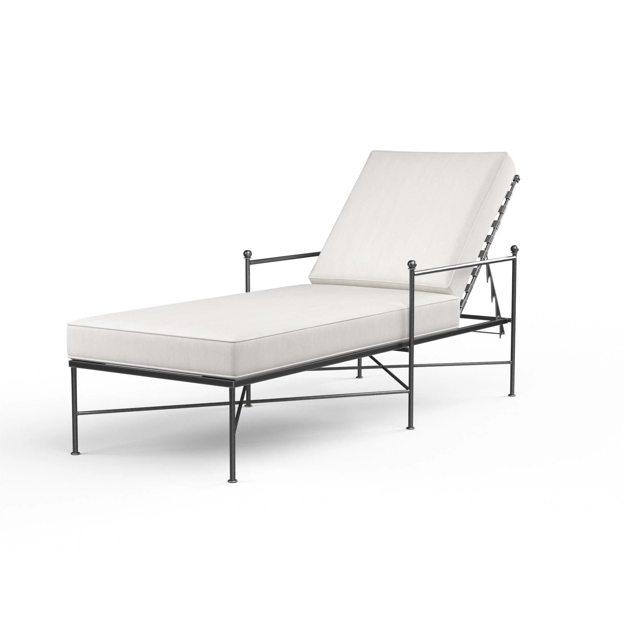 Provence Chaise Lounge in Canvas Flax w/ Self Welt - Remutear