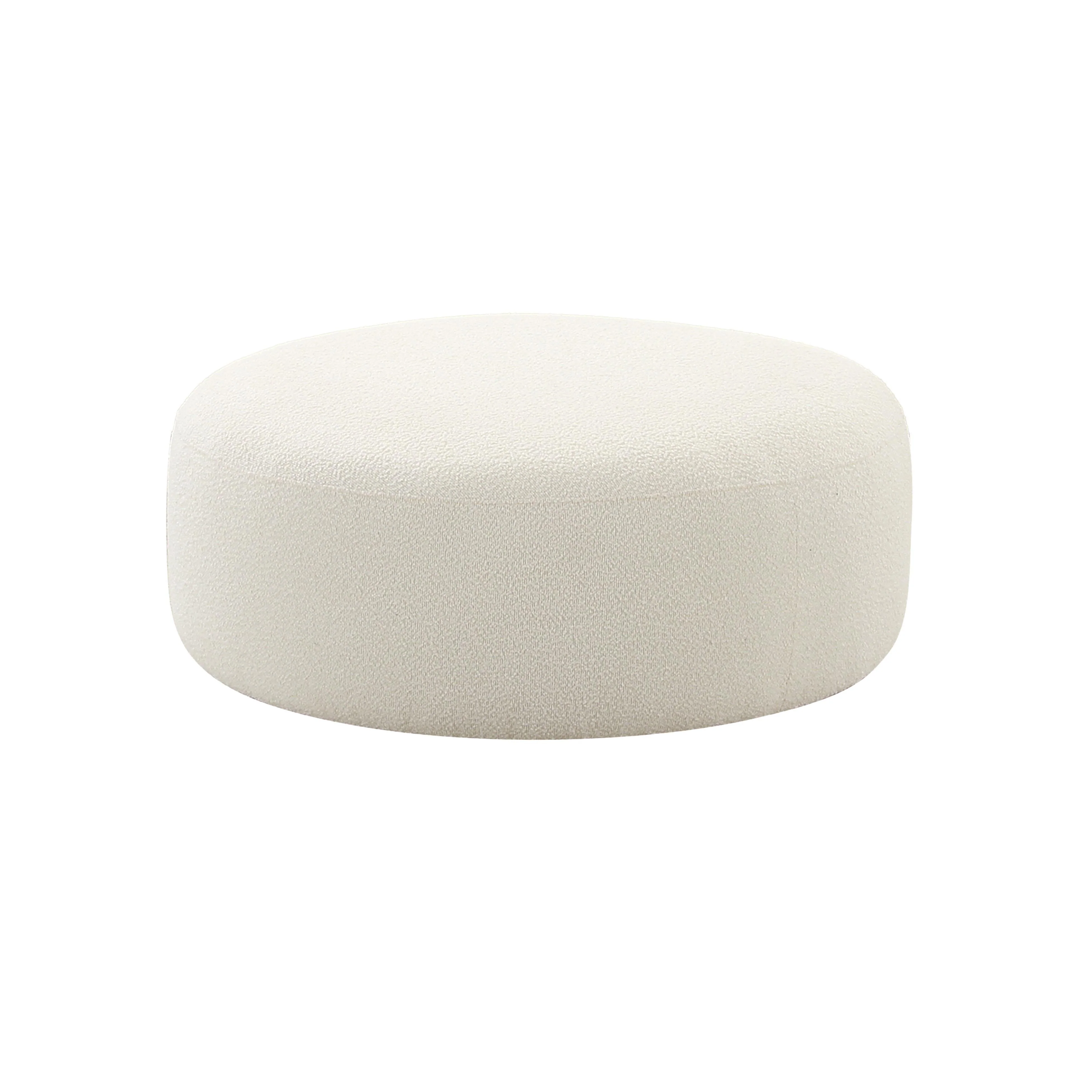 Broohah Cream Boucle Ottoman - Remutear