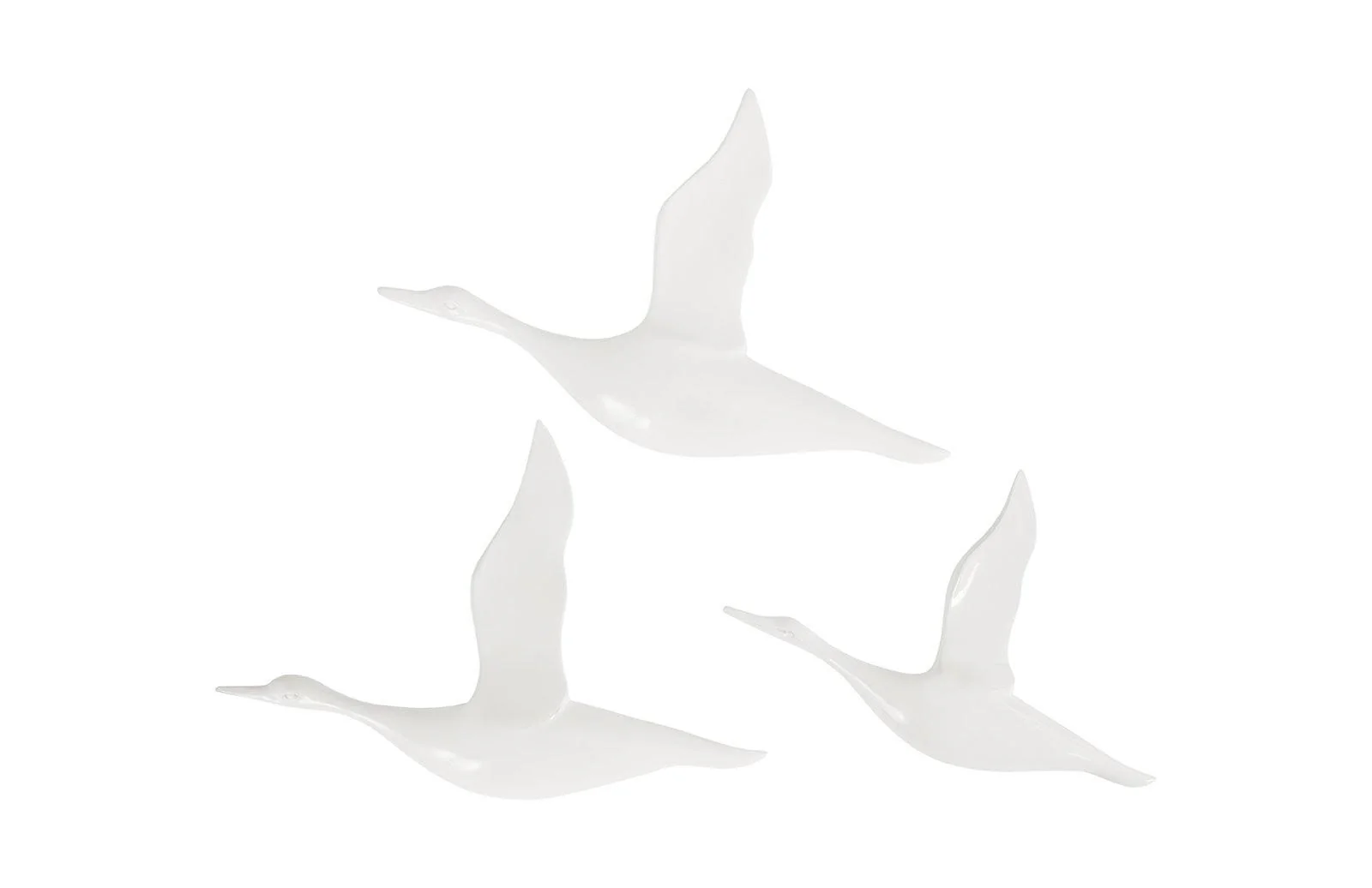 Flying Ducks, Gel Coat White, Set of 3 - Remutear