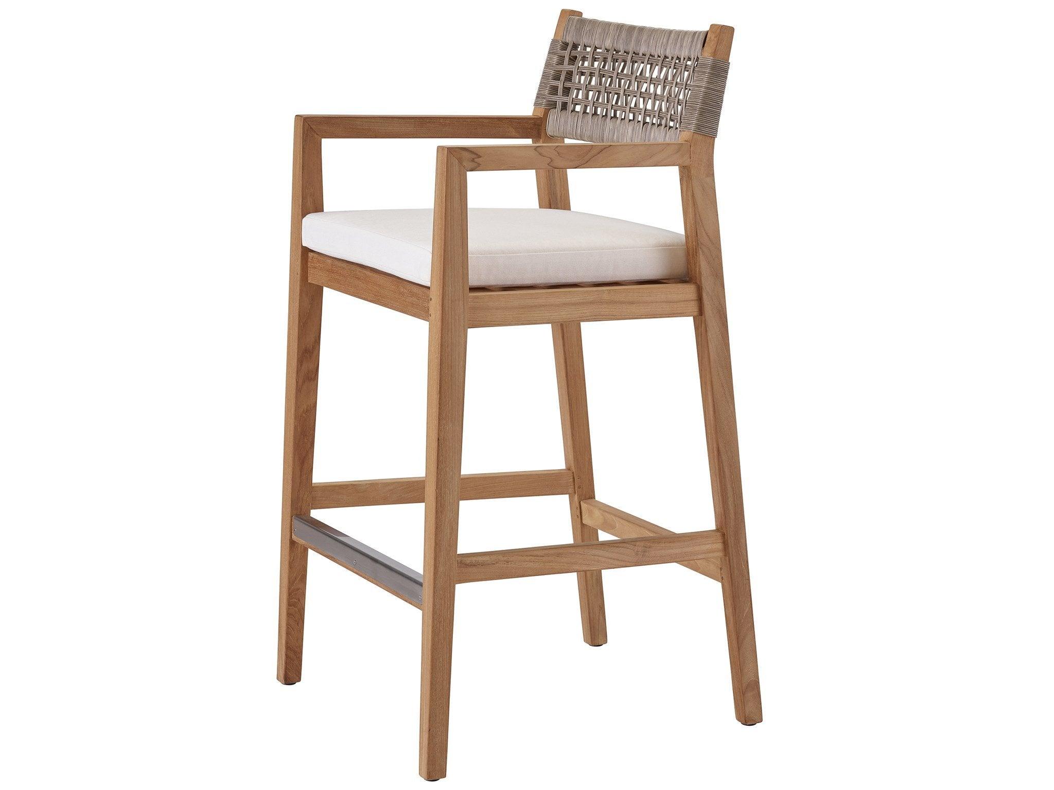 Outdoor Chesapeake Teak Bar Stool - Remutear