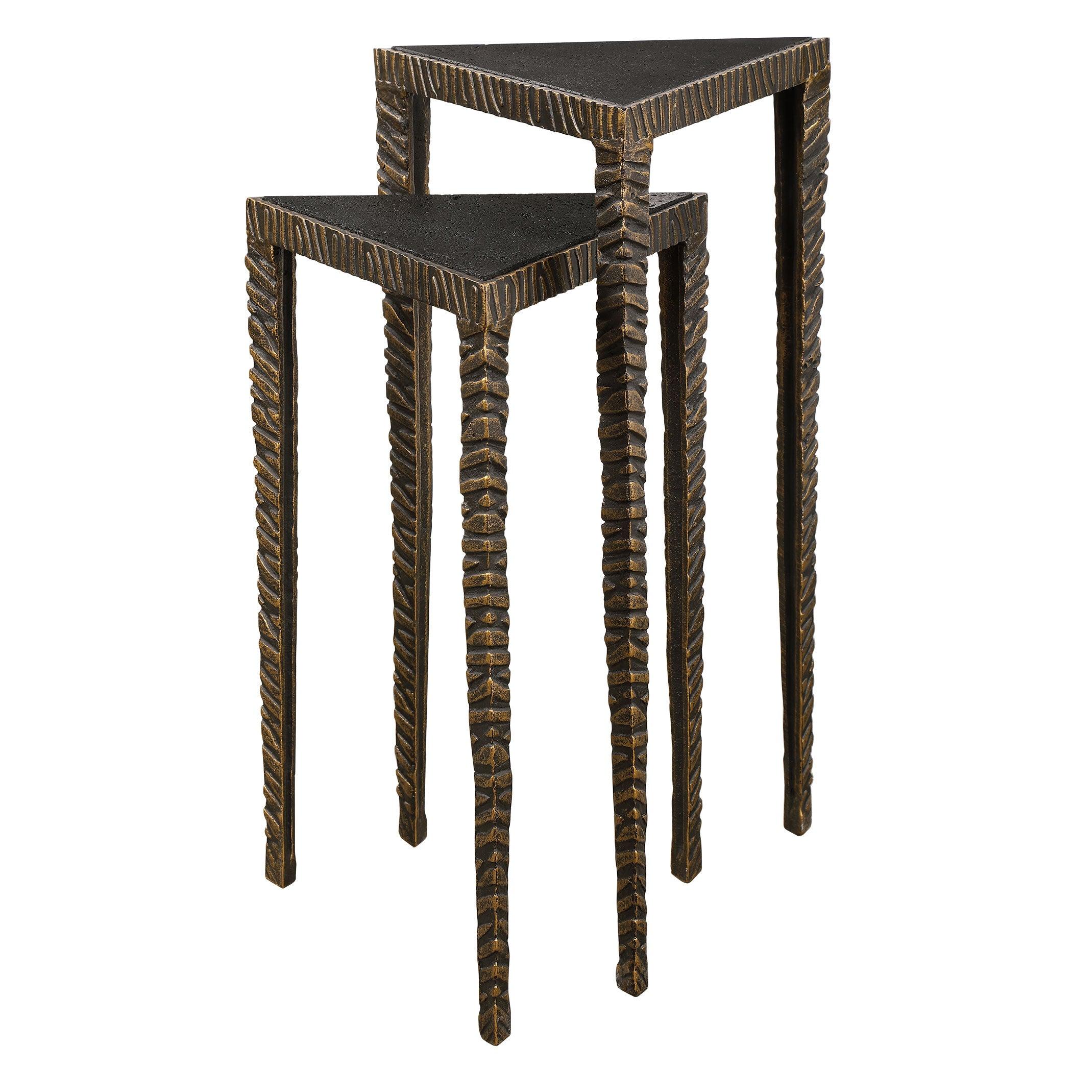 SAMIRIA TRIANGULAR ACCENT TABLES, SET OF 2 - Remutear